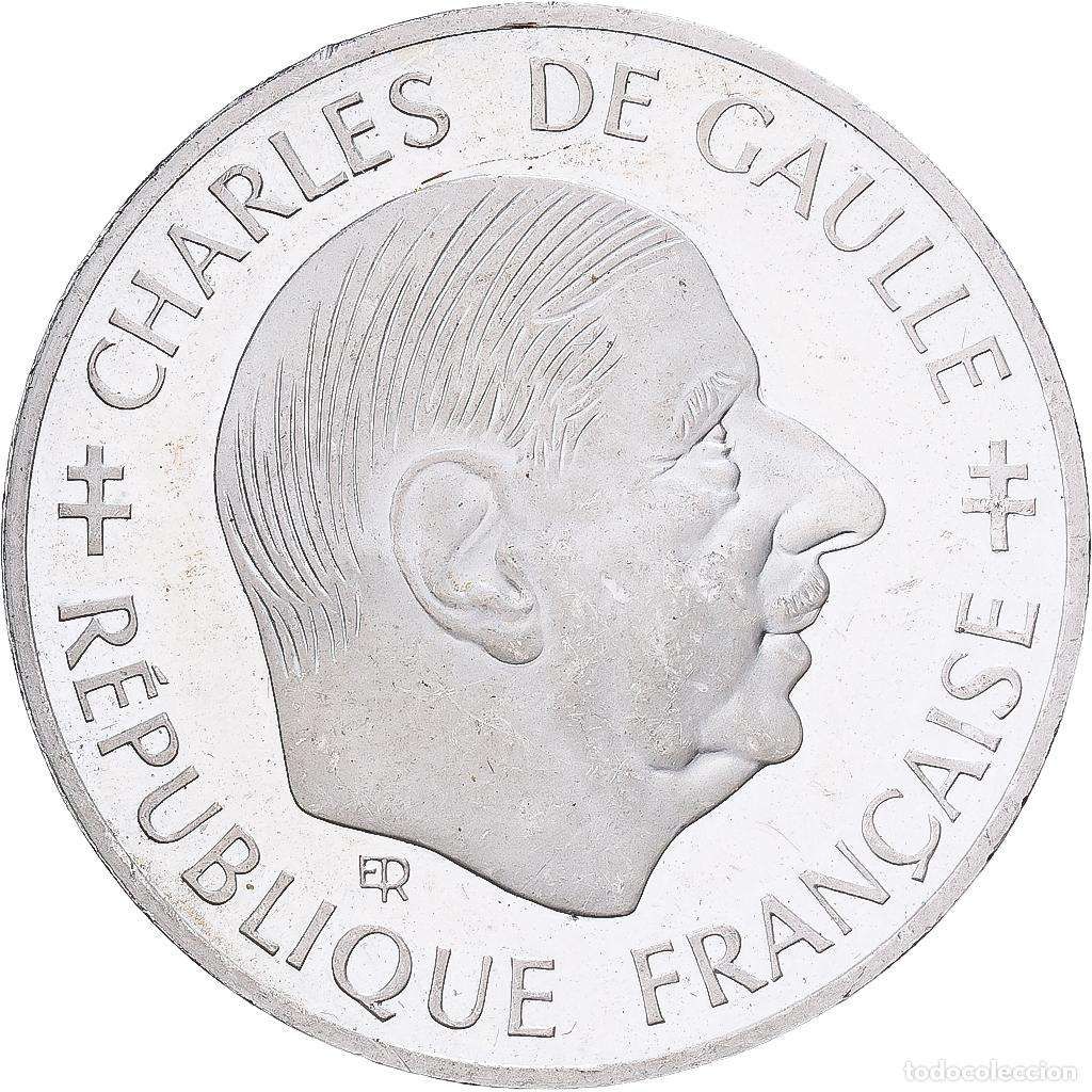Monedas antiguas de Europa: [#1214315] Francia, 1 Franc, Charles de Gaulle, 1988, MDP, Specimen, Proof, Plata, MBC+