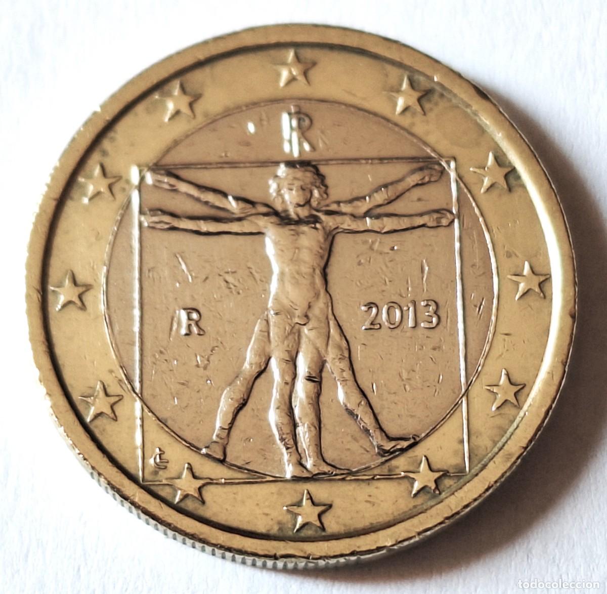 Monedas antiguas de Europa: ITALIA - MONEDA DE 1 EURO DEL A&Ntilde;O 2013 - BIEN CONSERVADA