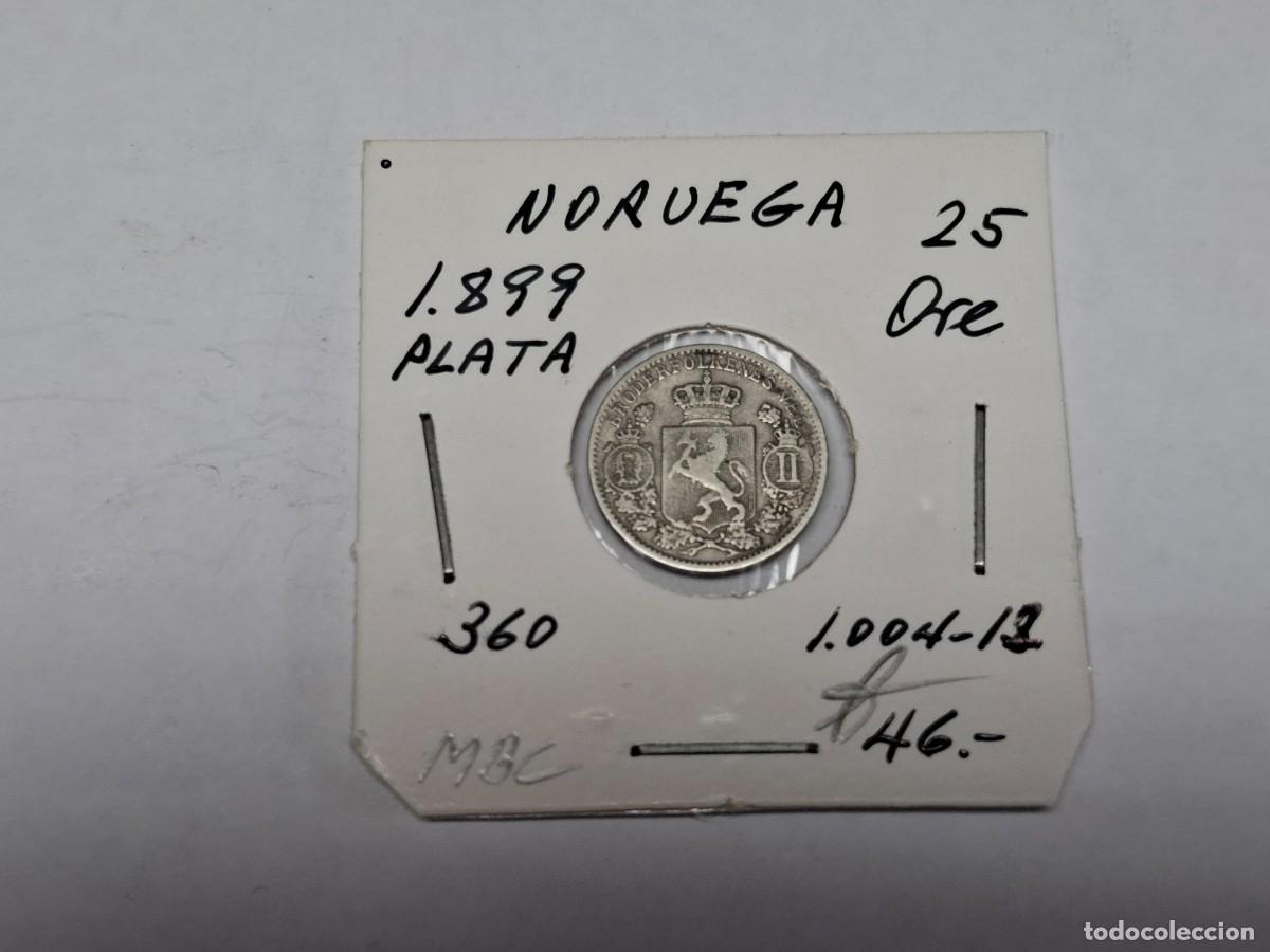 Monedas antiguas de Europa: 25 ORE de PLATA de 1899 KM 360 NORUEGA en MBC