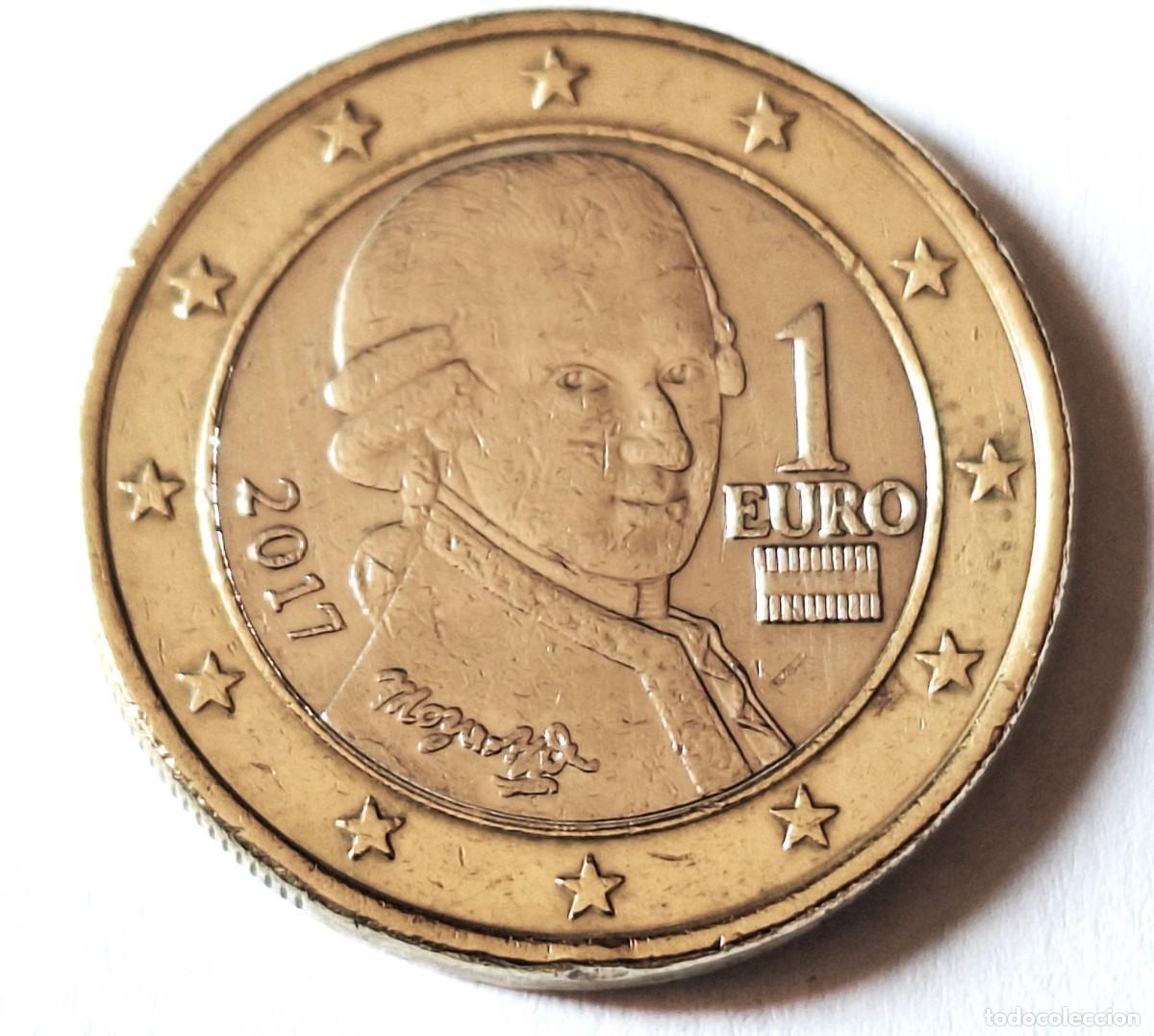 Monedas antiguas de Europa: AUSTRIA - MONEDA DE 1 EURO DEL A&Ntilde;O 2017 - BIEN CONSERVADA