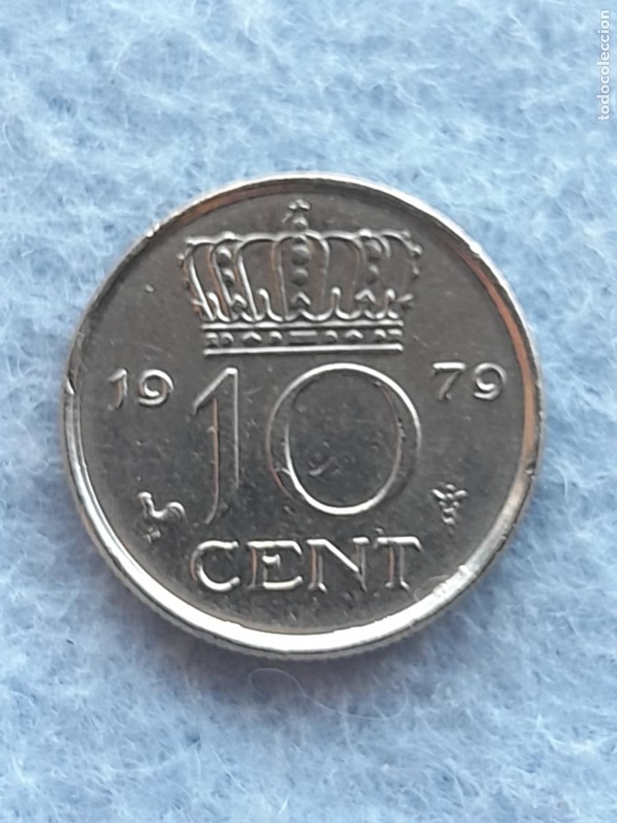 Monedas antiguas de Europa: Holanda. 10 C&eacute;ntimos. A&ntilde;o 1979. - Foto 2