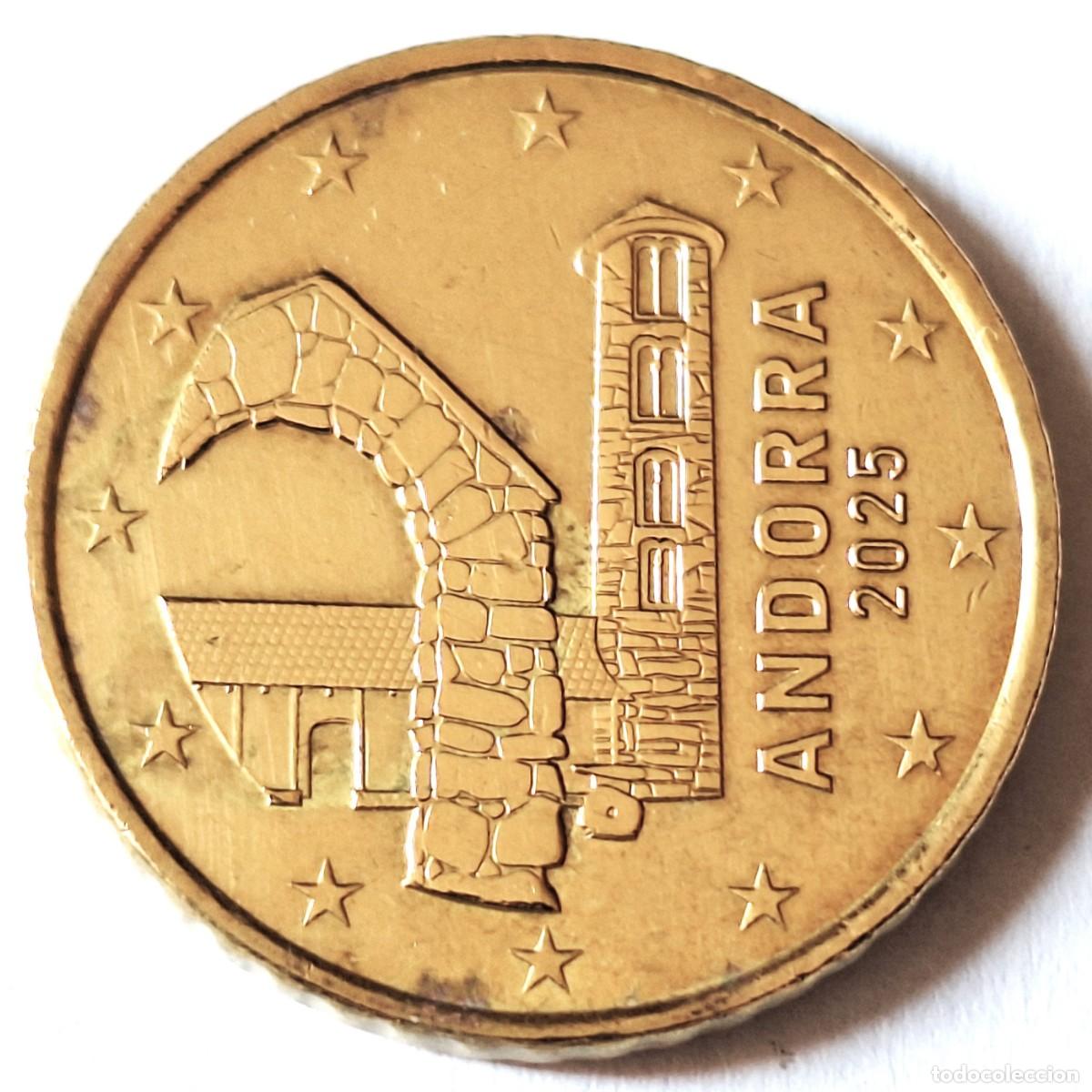 Monedas antiguas de Europa: PRINCIPADO DE ANDORRA - MONEDA DE 50 CENTIMOS DE EURO DEL A&Ntilde;O 2025 - BIEN CONSERVADA