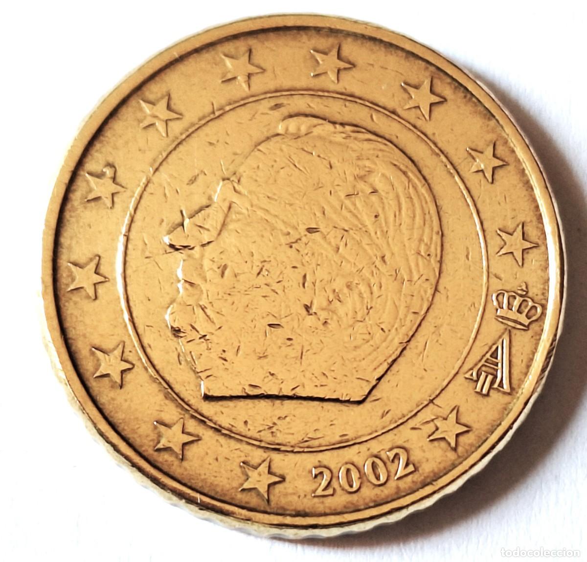 Monedas antiguas de Europa: BELGICA - MONEDA DE 50 CENTIMOS DE EURO DEL A&Ntilde;O 2002 - BIEN CONSERVADA
