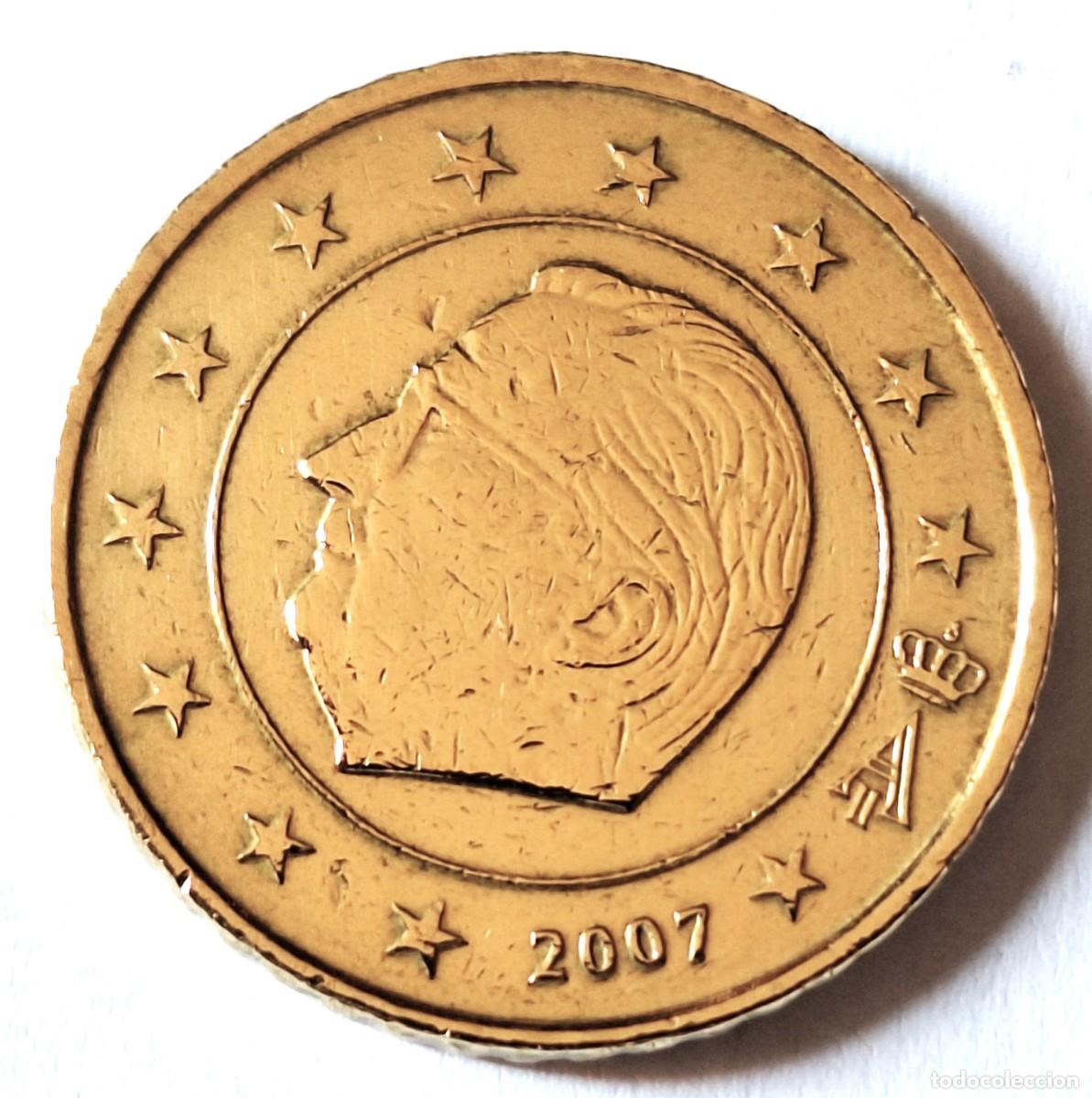 Monedas antiguas de Europa: BELGICA - MONEDA DE 50 CENTIMOS DE EURO DEL A&Ntilde;O 2007 - BIEN CONSERVADA