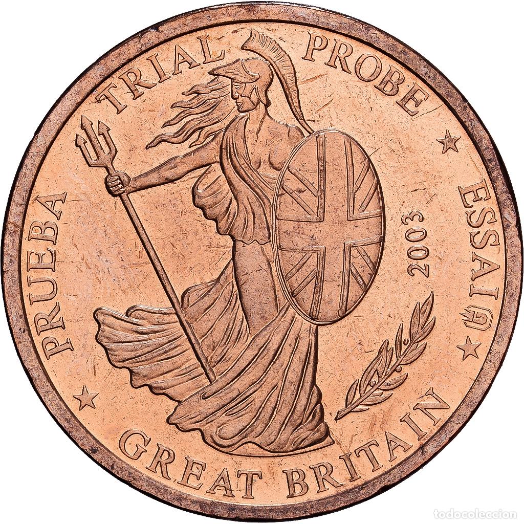 Monedas antiguas de Europa: [#1214228] Gran Breta&ntilde;a, 2 Euro Cent, Fantasy euro patterns, Essai-Trial, 2003, Cobre