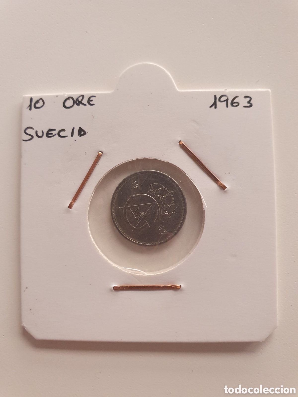 Monedas antiguas de Europa: Suecia 10 ore 1963. Estuchado