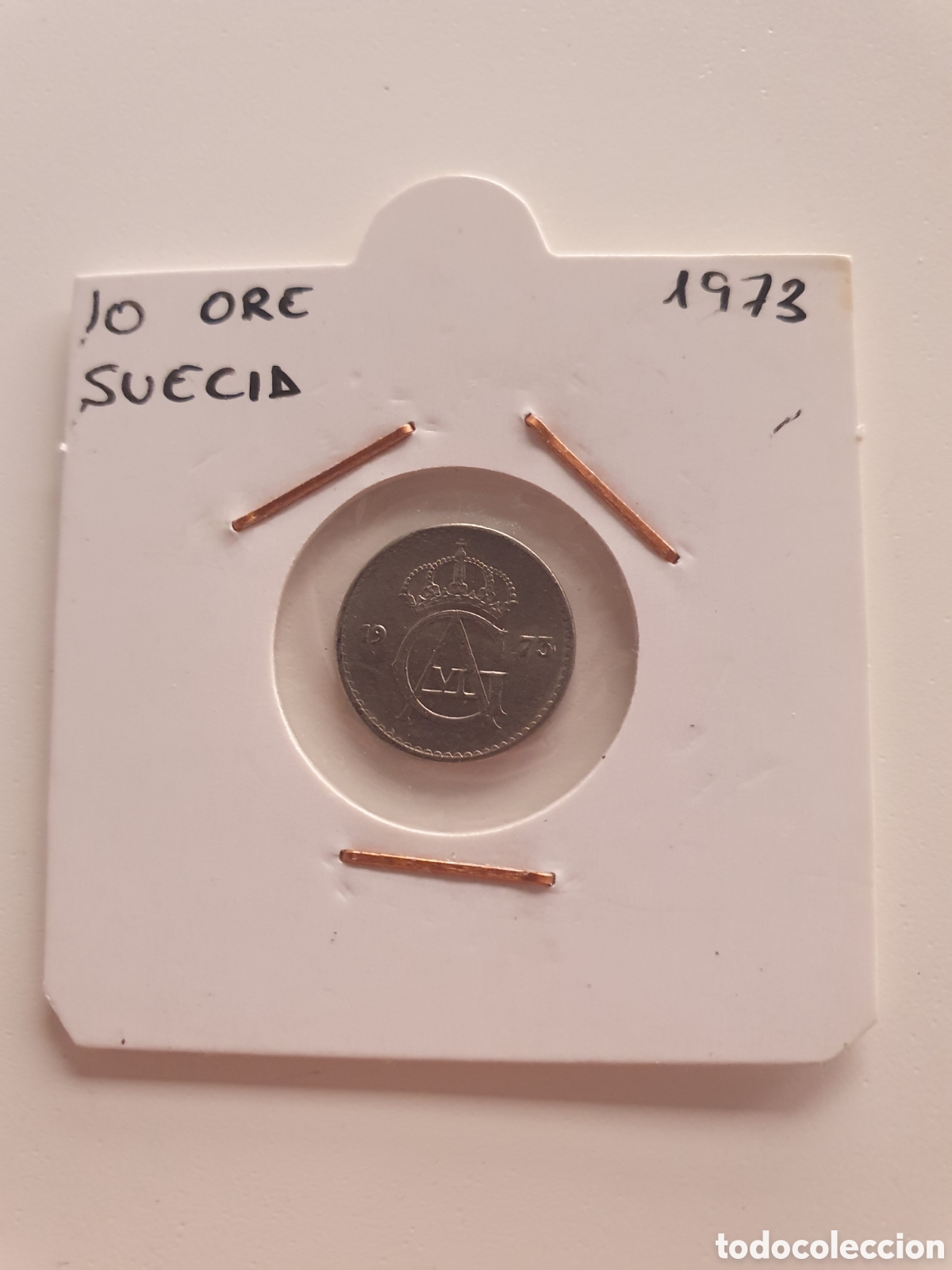 Monedas antiguas de Europa: 10 Ore Suecia 1973. Estuchado