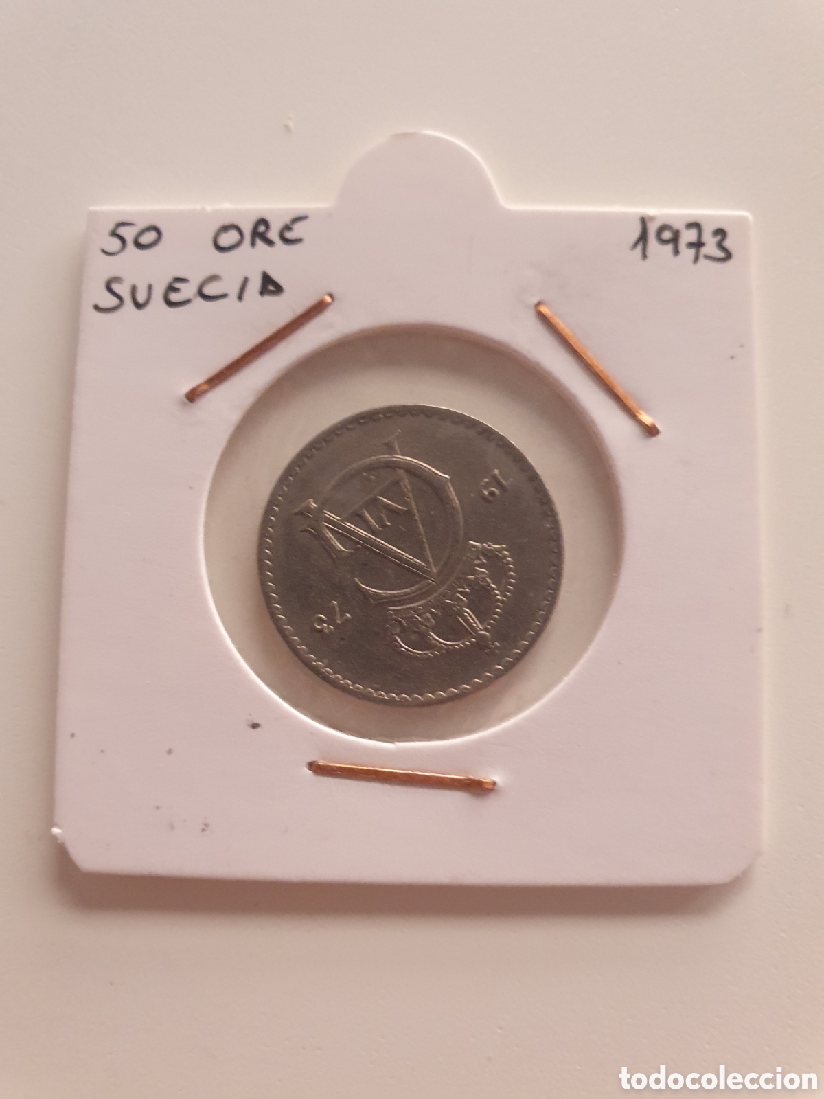 Monedas antiguas de Europa: 50 Ore Suecia 1973. Estuchado