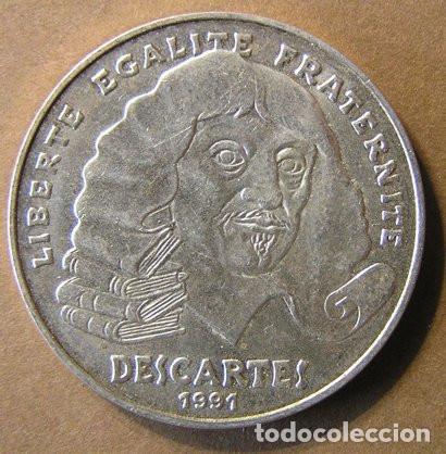 Monedas antiguas de Europa: FRANCIA - 100 FRANCS DE PLATA 1991 - REN&Eacute; DESCARTES