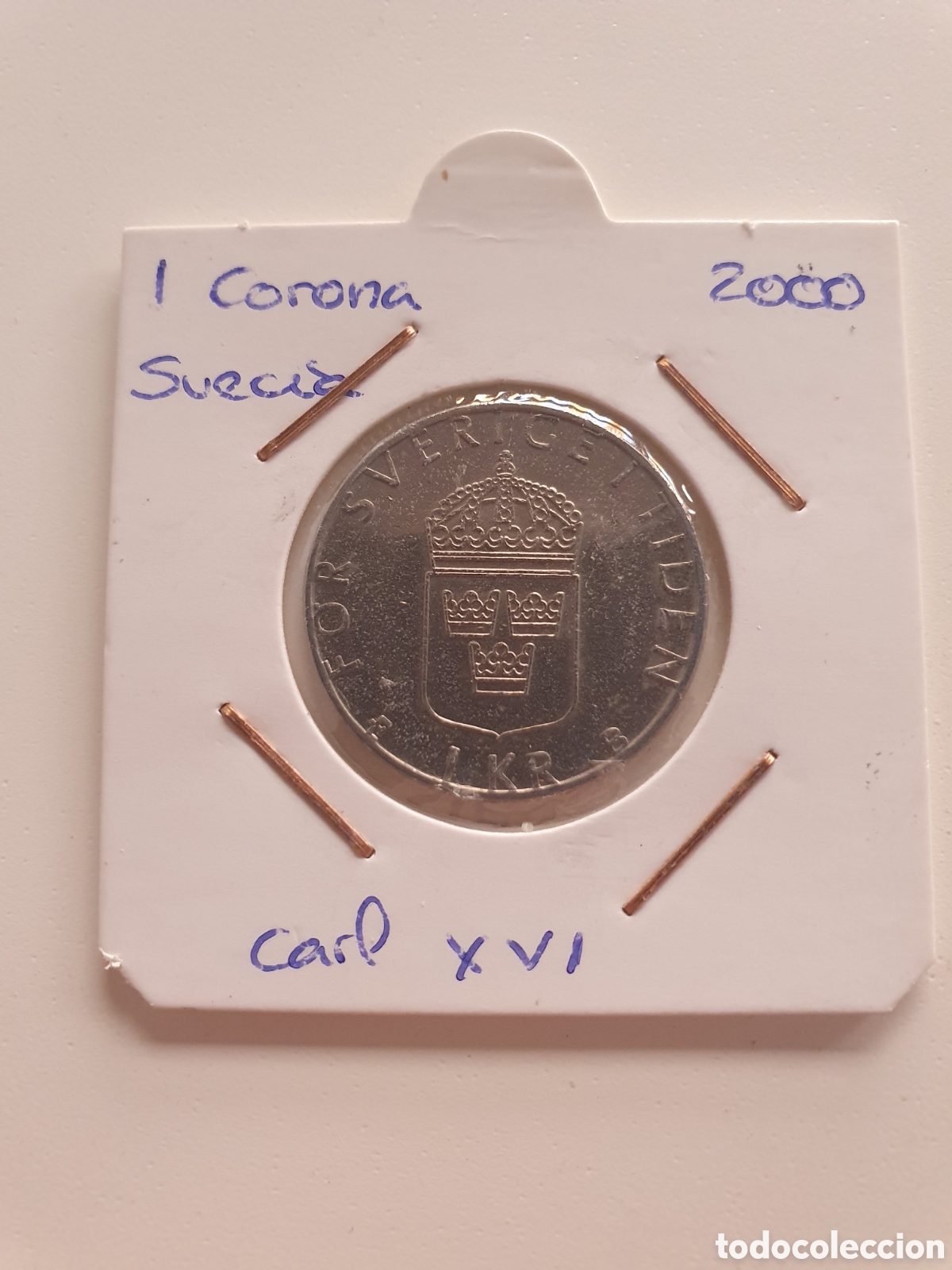 Monedas antiguas de Europa: 1 CORONA SUECIA 2000. Estuchado