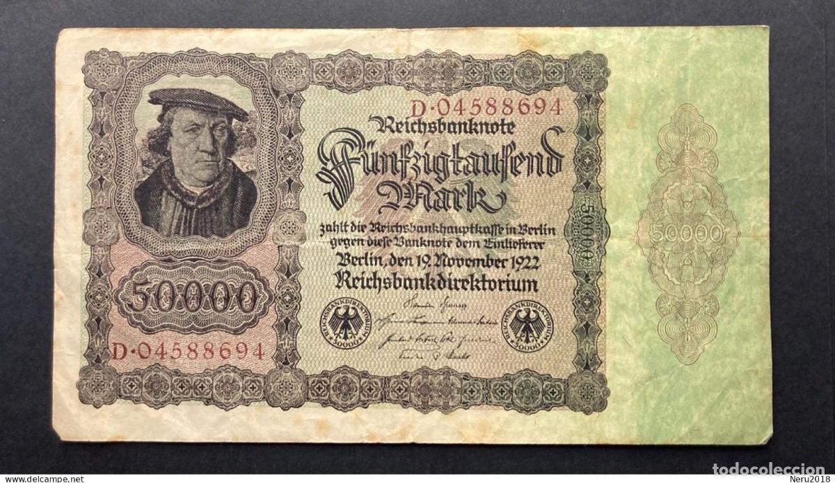 Monedas antiguas de Europa: ALEMANIA 1922 Pick 79 50.000 Mark