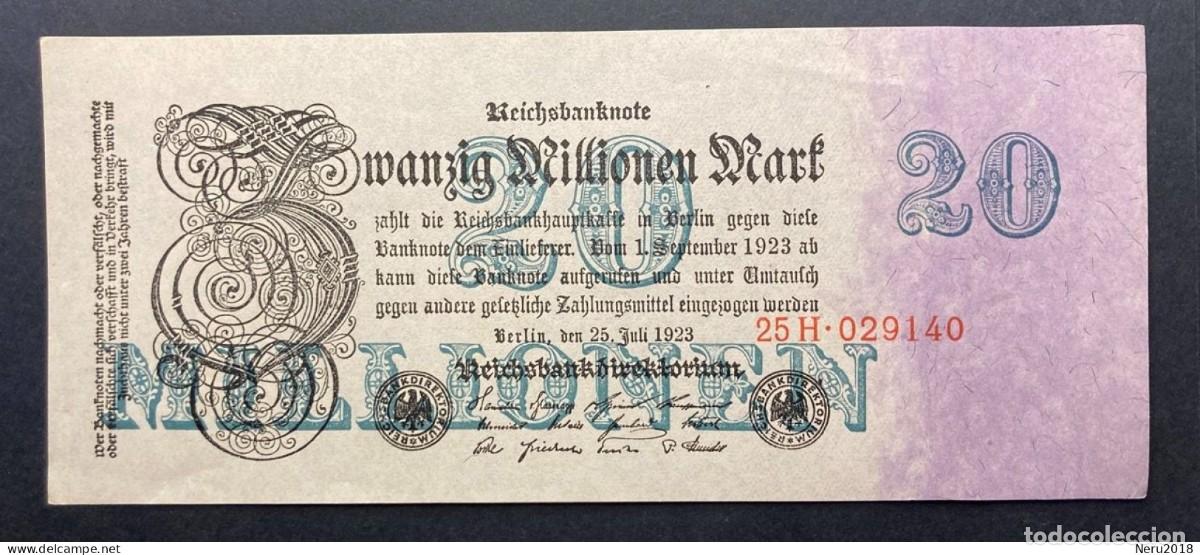 Monedas antiguas de Europa: ALEMANIA 1923 Pick 97 20 Million Mark AUNC