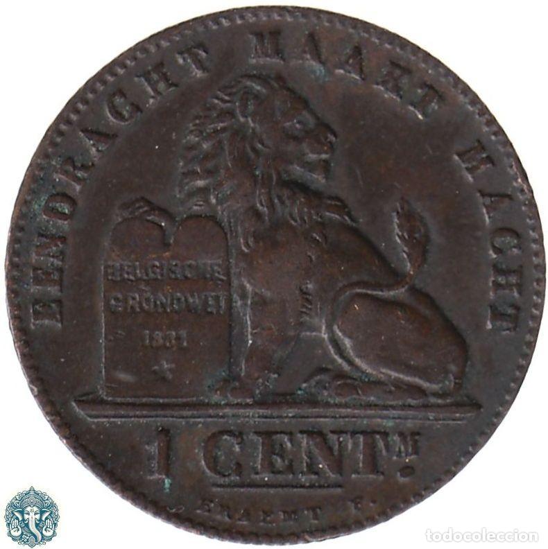 Monedas antiguas de Europa: B&Eacute;LGICA 1 C&eacute;ntimo 1899 Leopoldo II KM#34 Leyenda Der Belgen