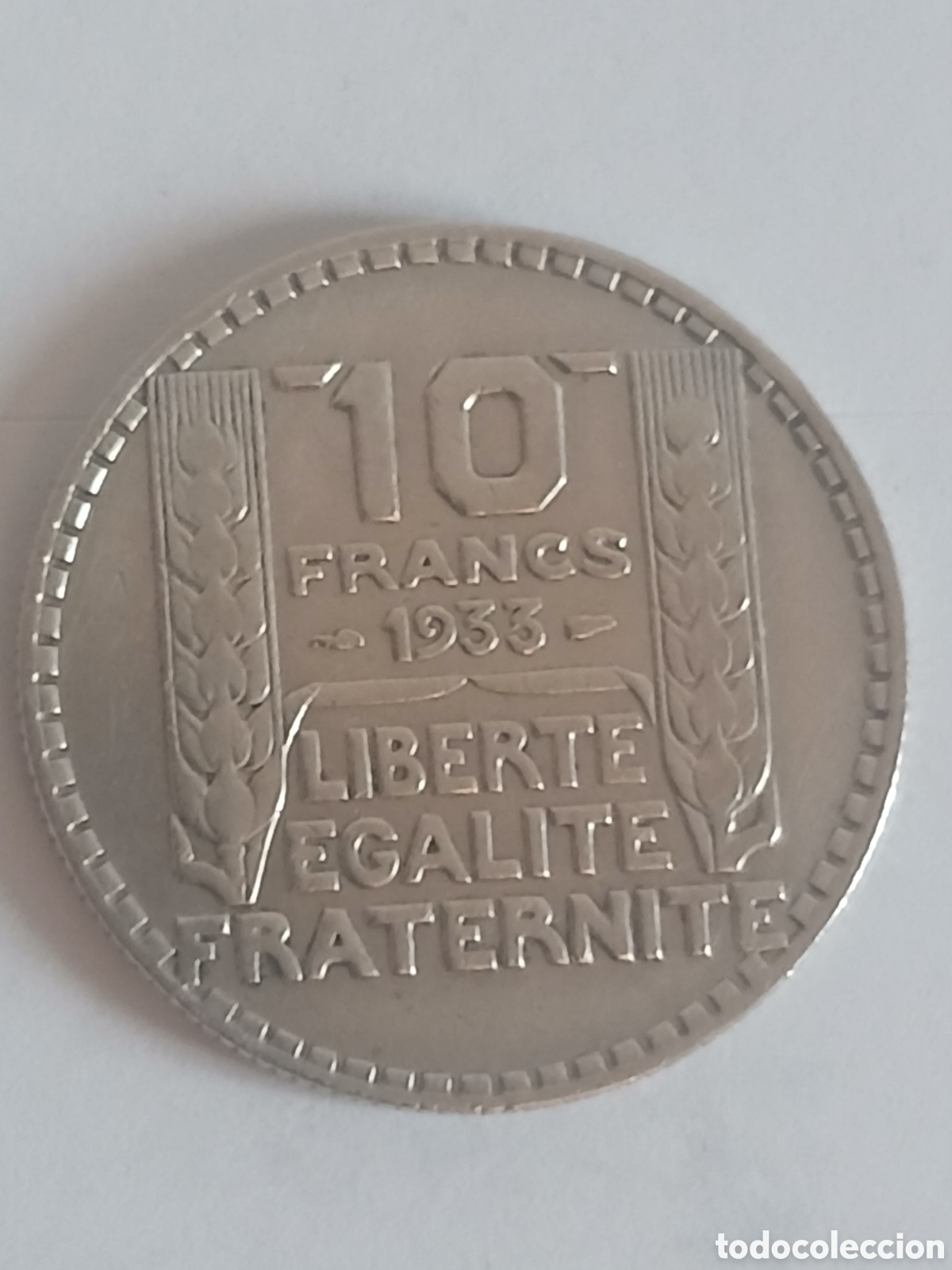 Monedas antiguas de Europa: 10 Francos PLATA 10.G.1933 FRANCIA