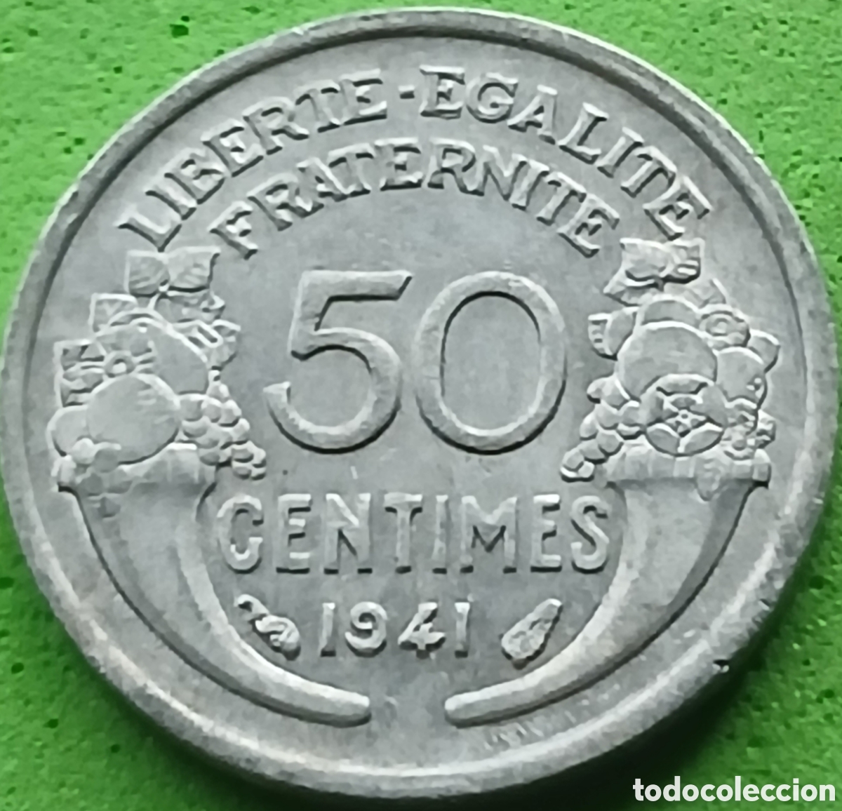 Monedas antiguas de Europa: Francia 50 c&eacute;ntimos 1941 km#894a
