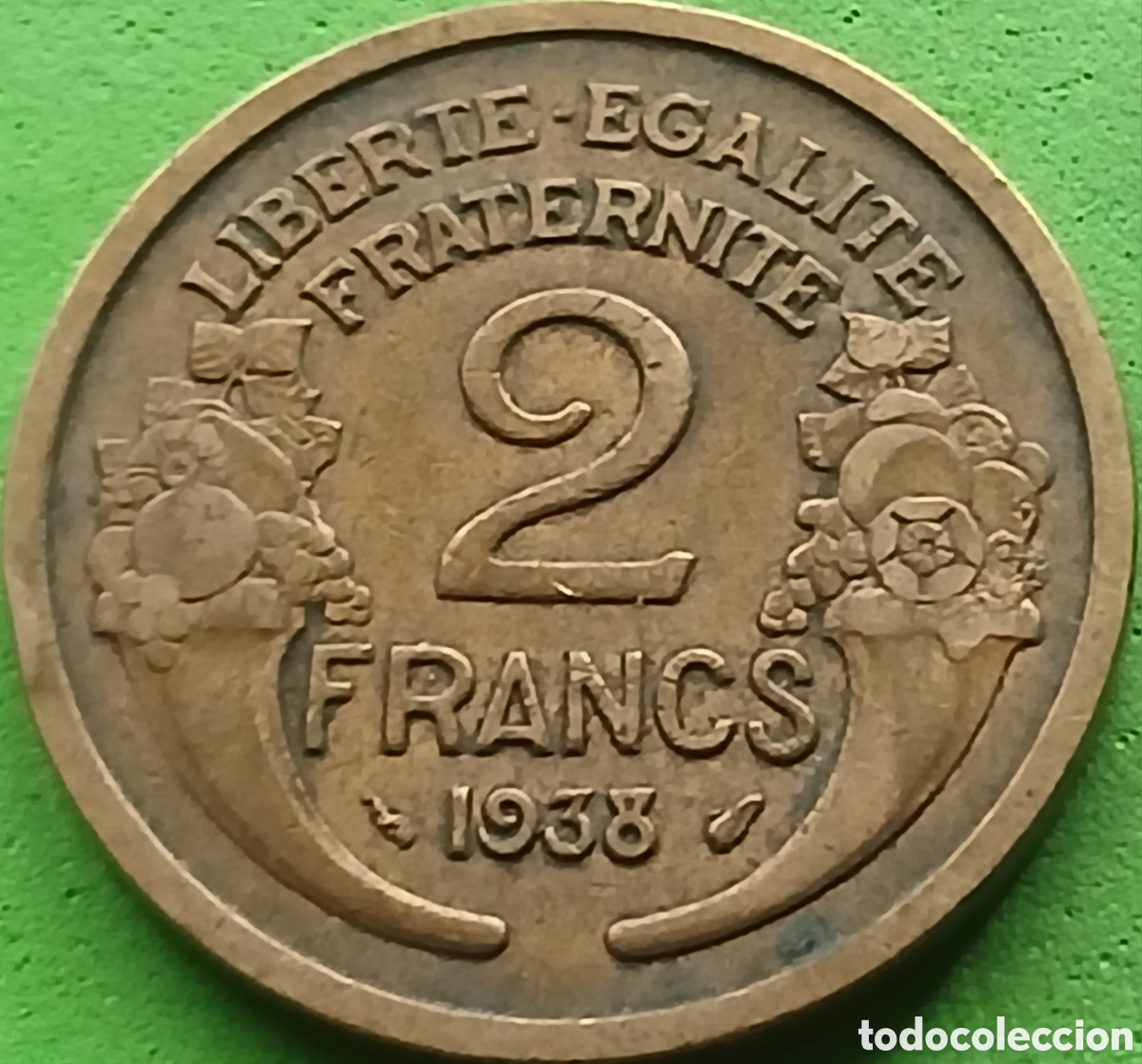 Monedas antiguas de Europa: Francia 2 francos 1938 km#886