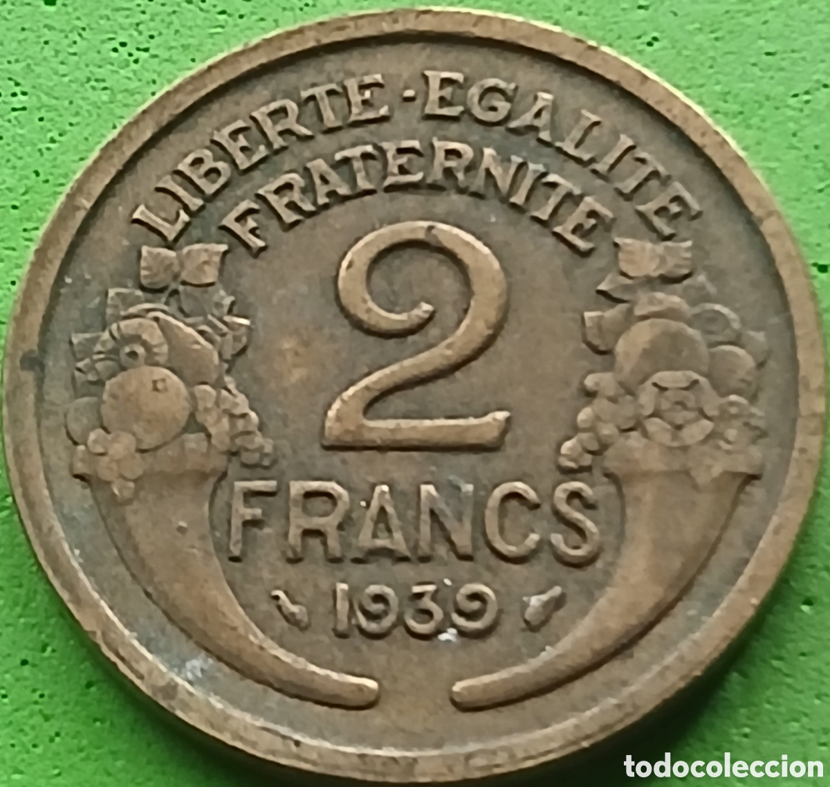 Monedas antiguas de Europa: Francia 2 francos 1939 km#886