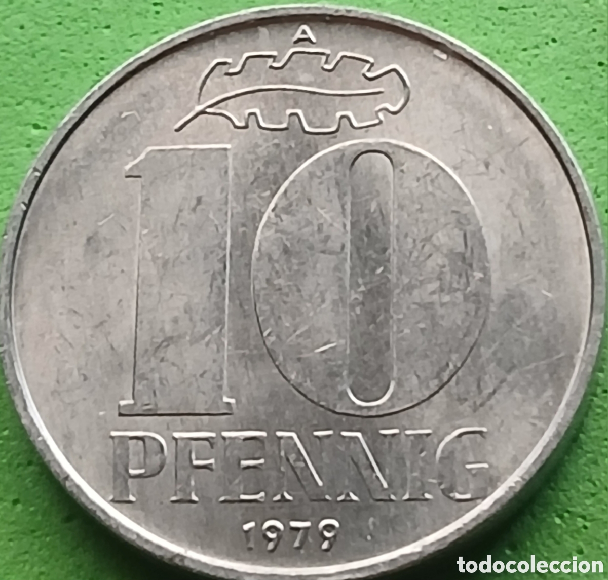 Monedas antiguas de Europa: Alemania Oriental 10 pfennig 1979 km#10