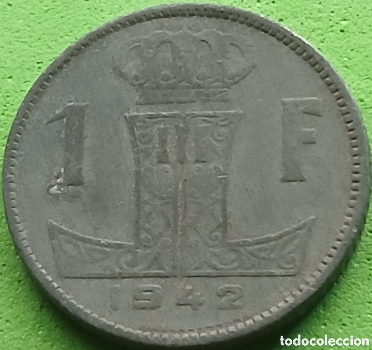 Monedas antiguas de Europa: B&eacute;lgica 1 franco 1942 km#128 Belgie-Belgique