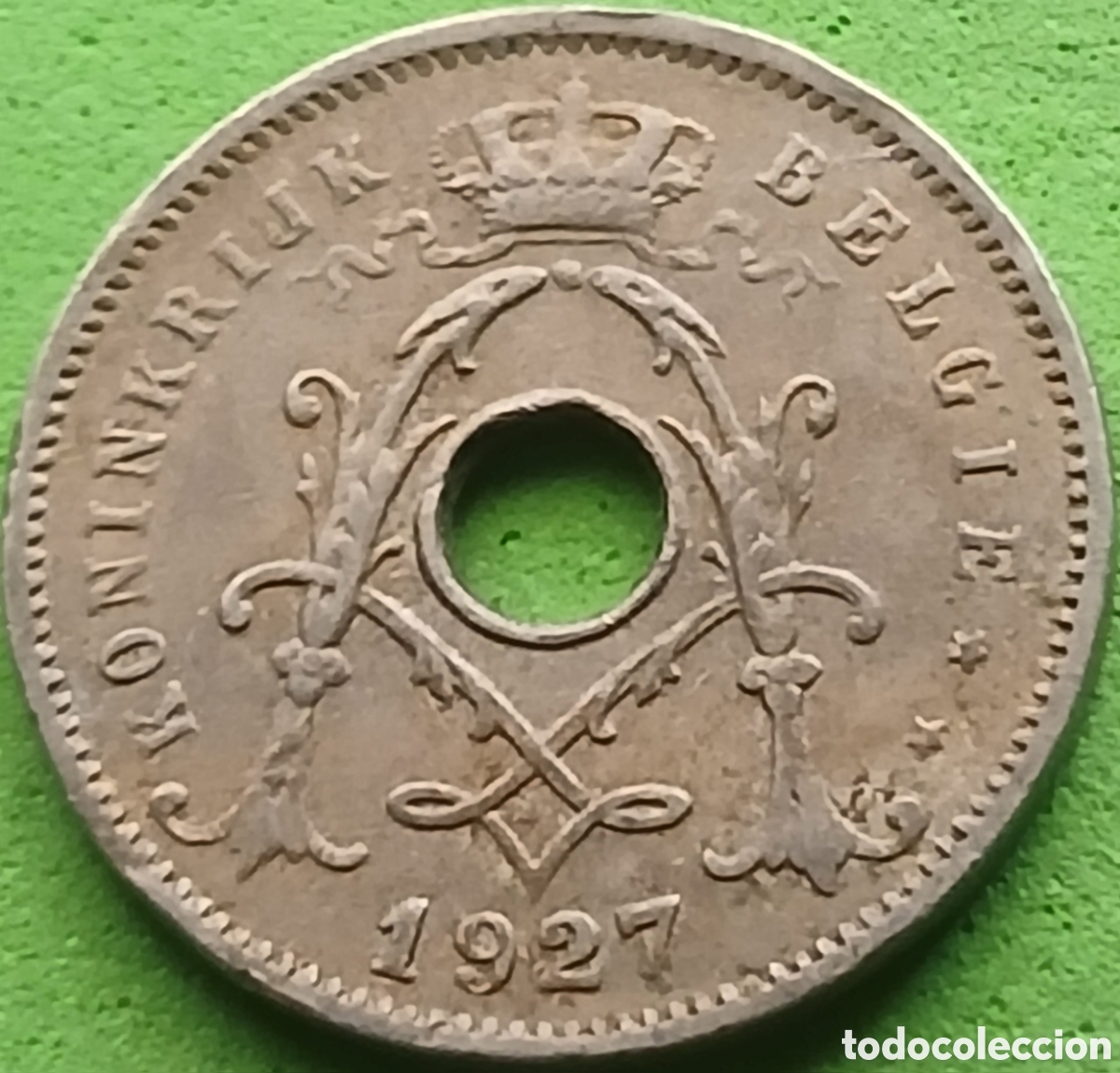 Monedas antiguas de Europa: B&eacute;lgica 5 c&eacute;ntimos 1927 km#67 Belgie