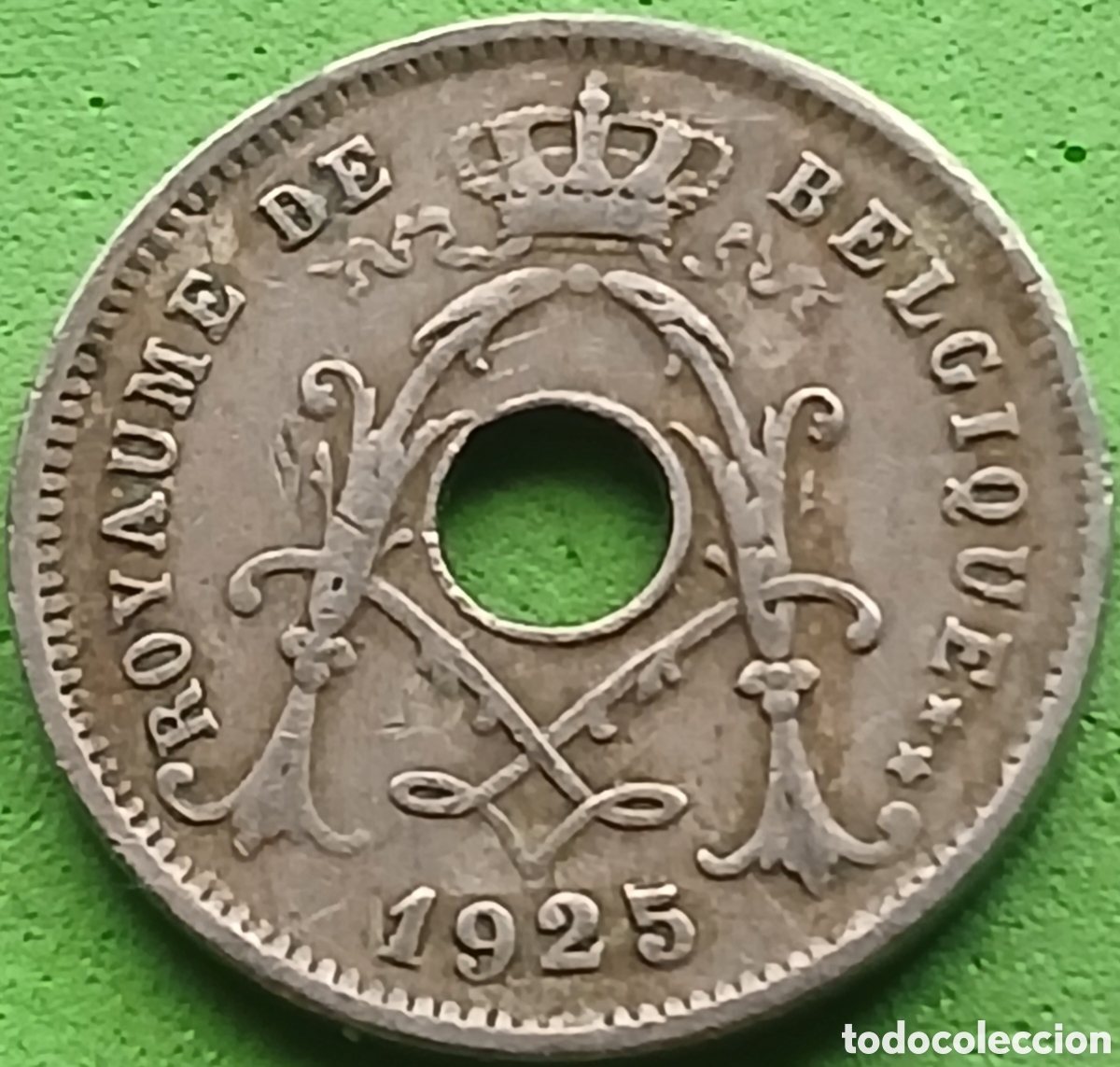 Monedas antiguas de Europa: B&eacute;lgica 5 c&eacute;ntimos 1925 km#66 Belgique