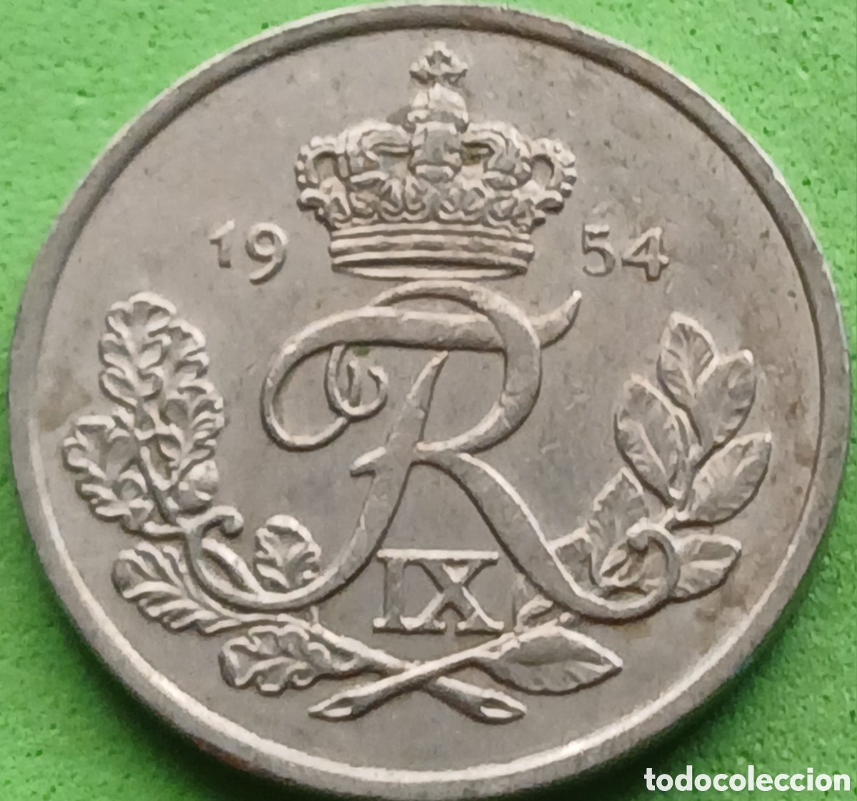 Monedas antiguas de Europa: Dinamarca 25 ore 1954 km#842