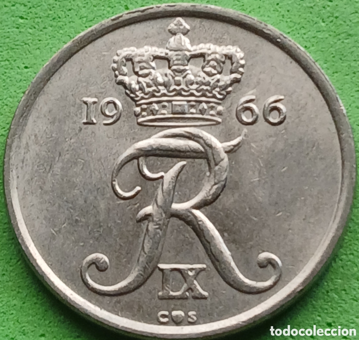 Monedas antiguas de Europa: Dinamarca 25 ore 1966 km#850