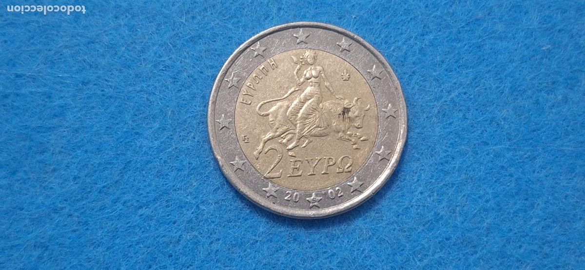 Monedas antiguas de Europa: Moneda de Grecia. 2 euros. A&ntilde;o 2002. S. Circulada