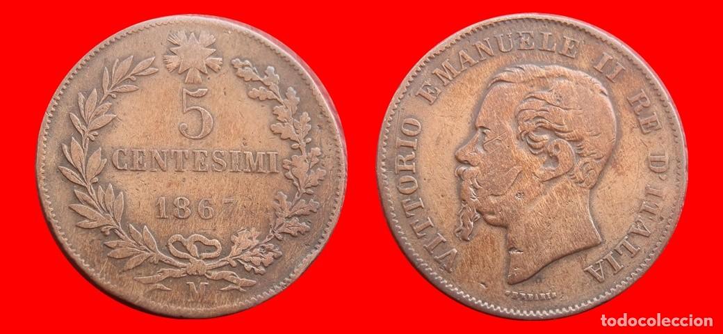Monedas antiguas de Europa: 5 CENTESIMI 1867M ITALIA-152338