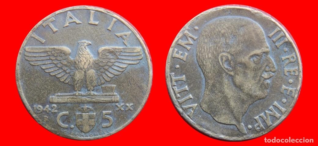 Monnaies anciennes de Europe: 5 CENTESIMI 1942 ITALIA-152345