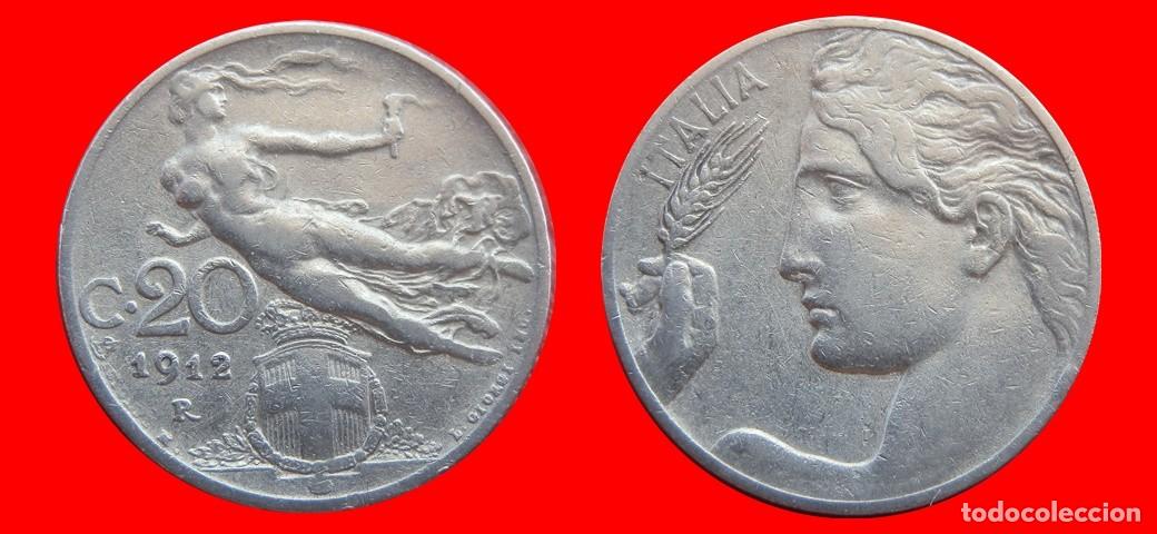 Moedas antigas da Europa: 20 CENTESIMI 1912 ITALIA-152350