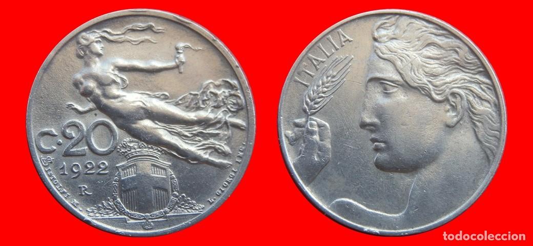 Monedas antiguas de Europa: 20 CENTESIMI 1922 ITALIA-152355