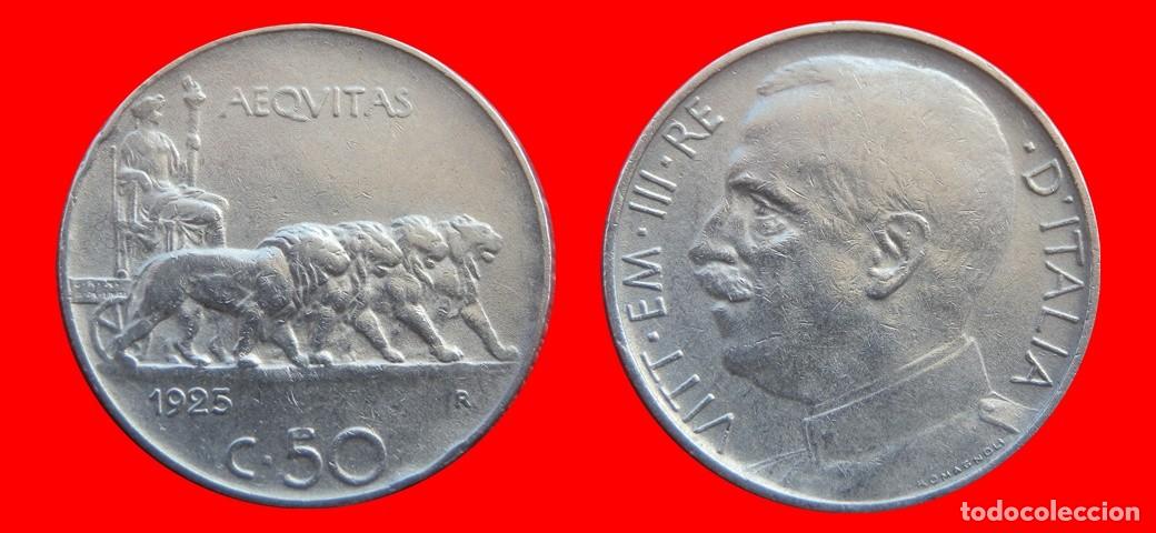 Monedas antiguas de Europa: 50 CENTESIMI 1925 ITALIA-152358