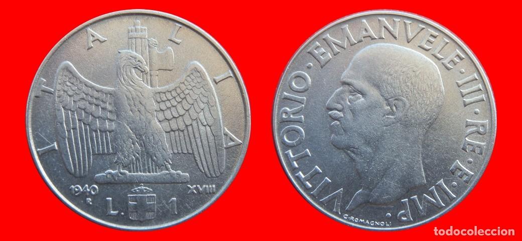 Monedas antiguas de Europa: 1 LIRA 1940 NO MAGNETICA ITALIA-152360