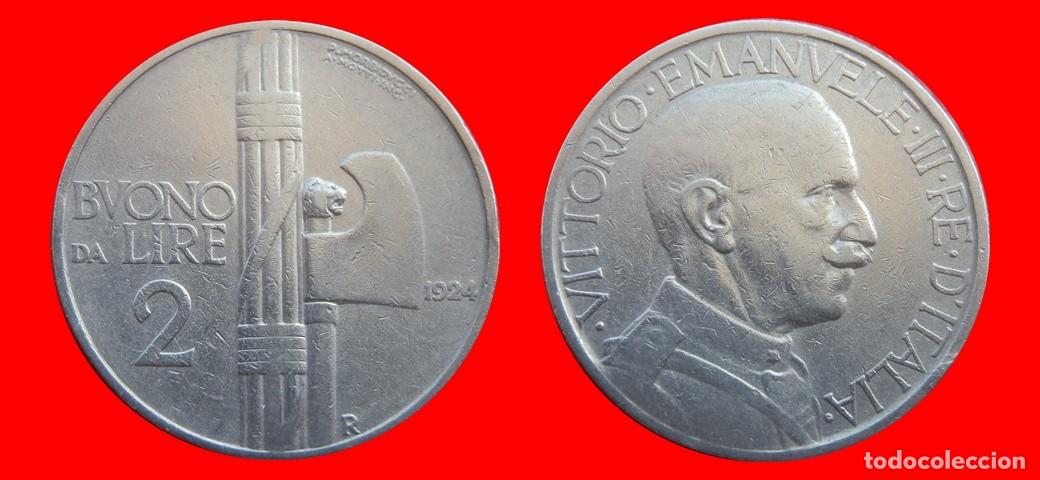 Monedas antiguas de Europa: 2 LIRAS 1924 ITALIA-152361