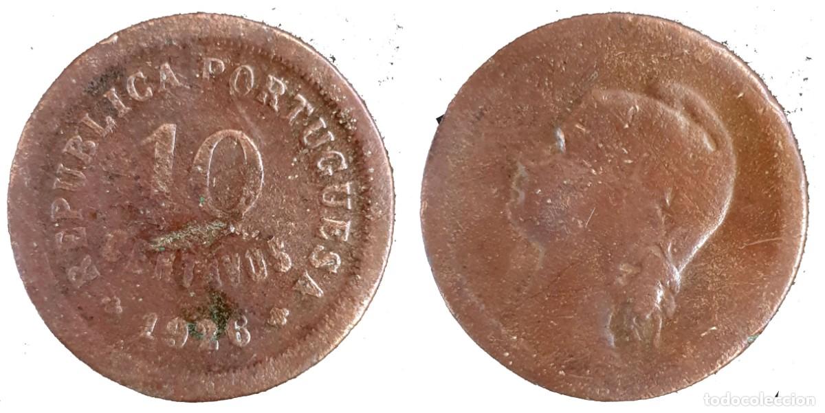 Monedas antiguas de Europa: Portugal 10 Centavos 1948 - Rep&uacute;blica Portuguesa - KM# 578 - Cobre