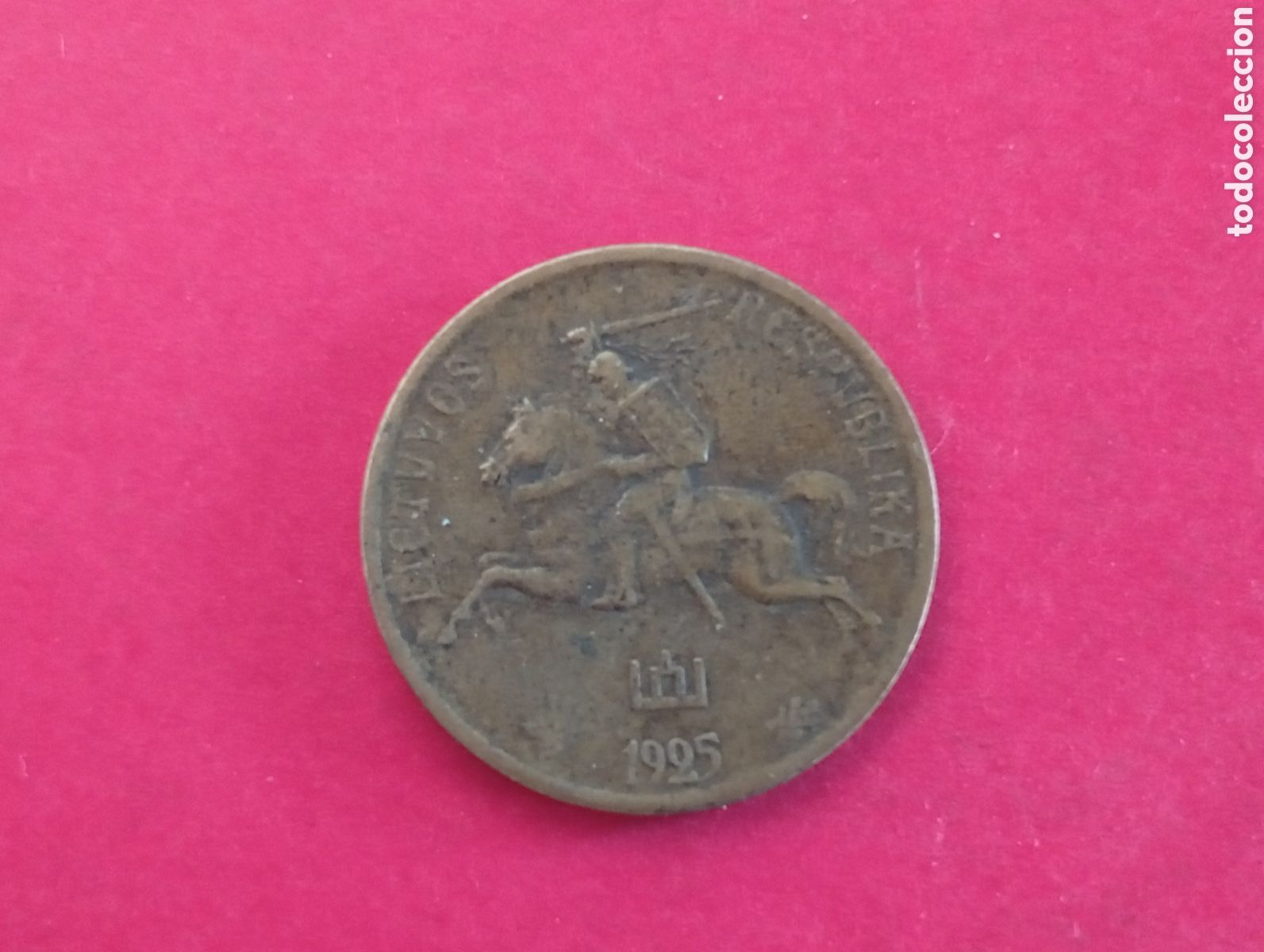 Monedas antiguas de Europa: 10 centu de Lituania 1925
