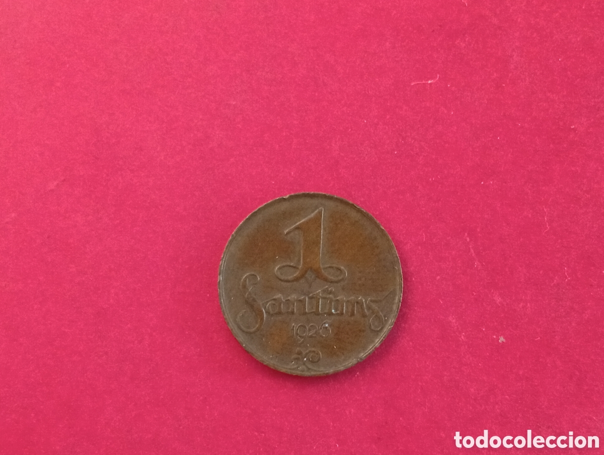 Monedas antiguas de Europa: 1 santim de Letonia 1926