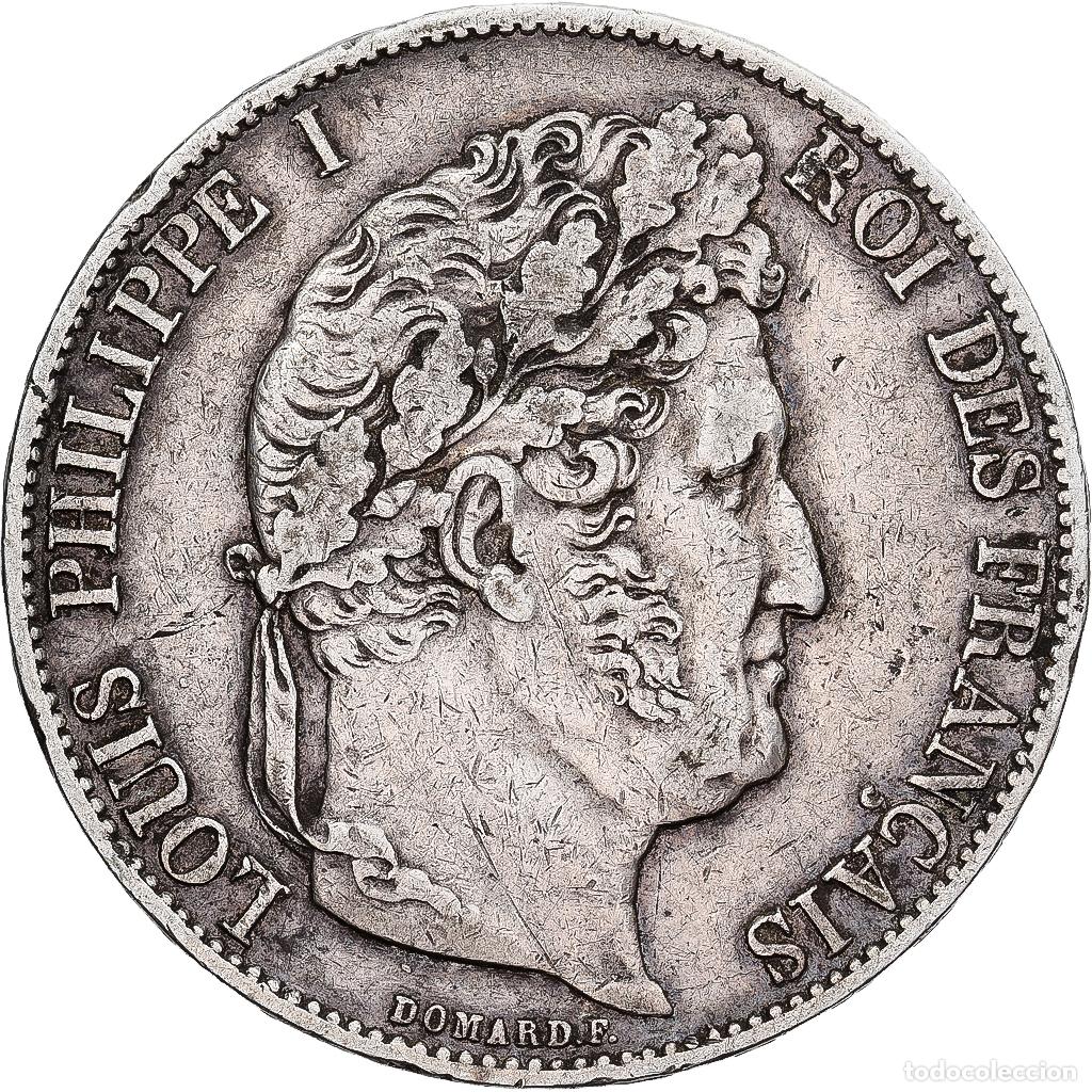 Monedas antiguas de Europa: [#1551607] Francia, Louis Philippe I, 5 Francs, 1847, Paris, Plata, MBC, Gadoury:678a