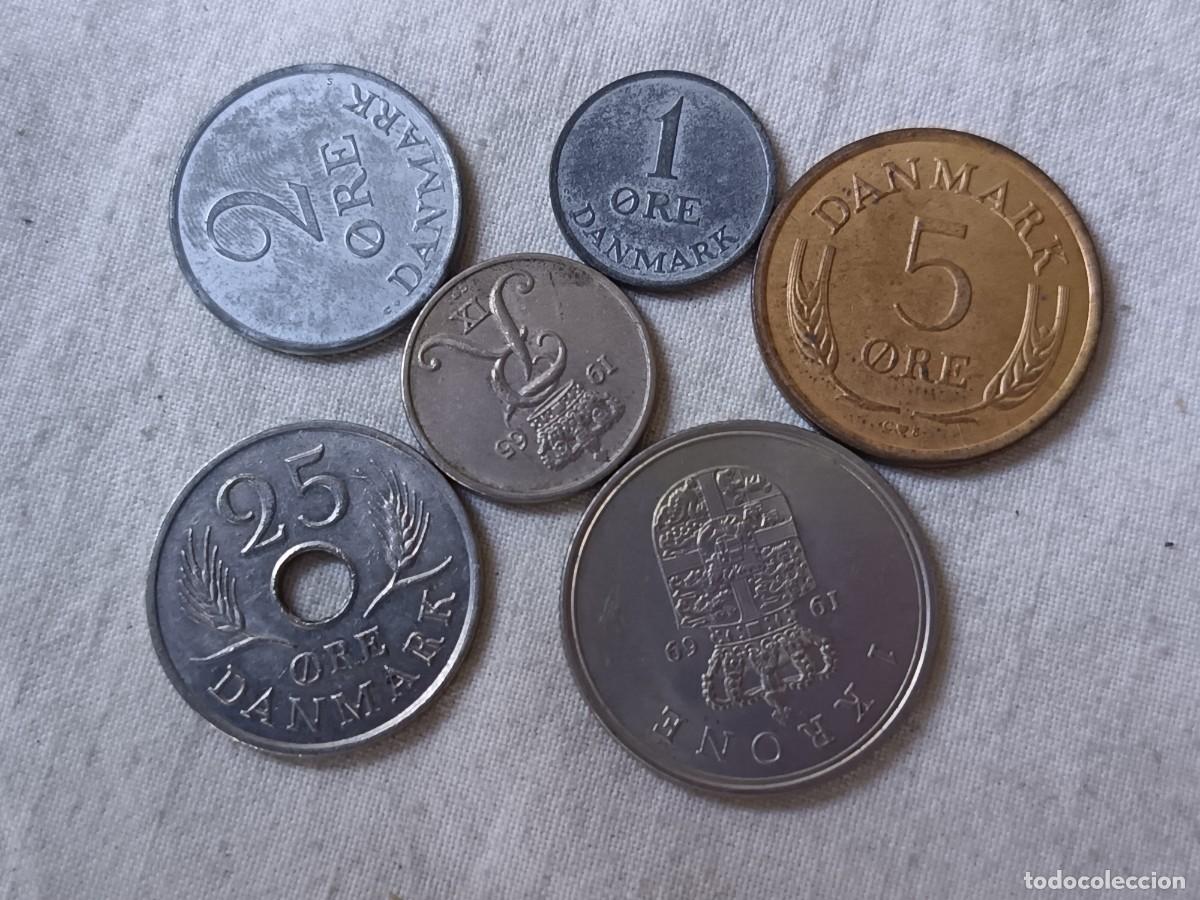 Monedas antiguas de Europa: LE41, Lote de Antiguas Monedas Extranjeras, Dinamarca (serie), varios a&ntilde;os