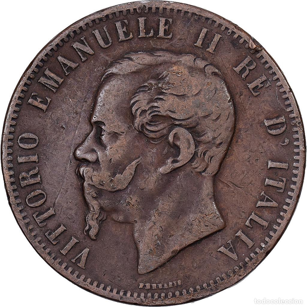 Monedas antiguas de Europa: [#1513476] Moneda, Italia, Vittorio Emanuele II, 10 Centesimi, 1866, Torino, BC+, Cobre
