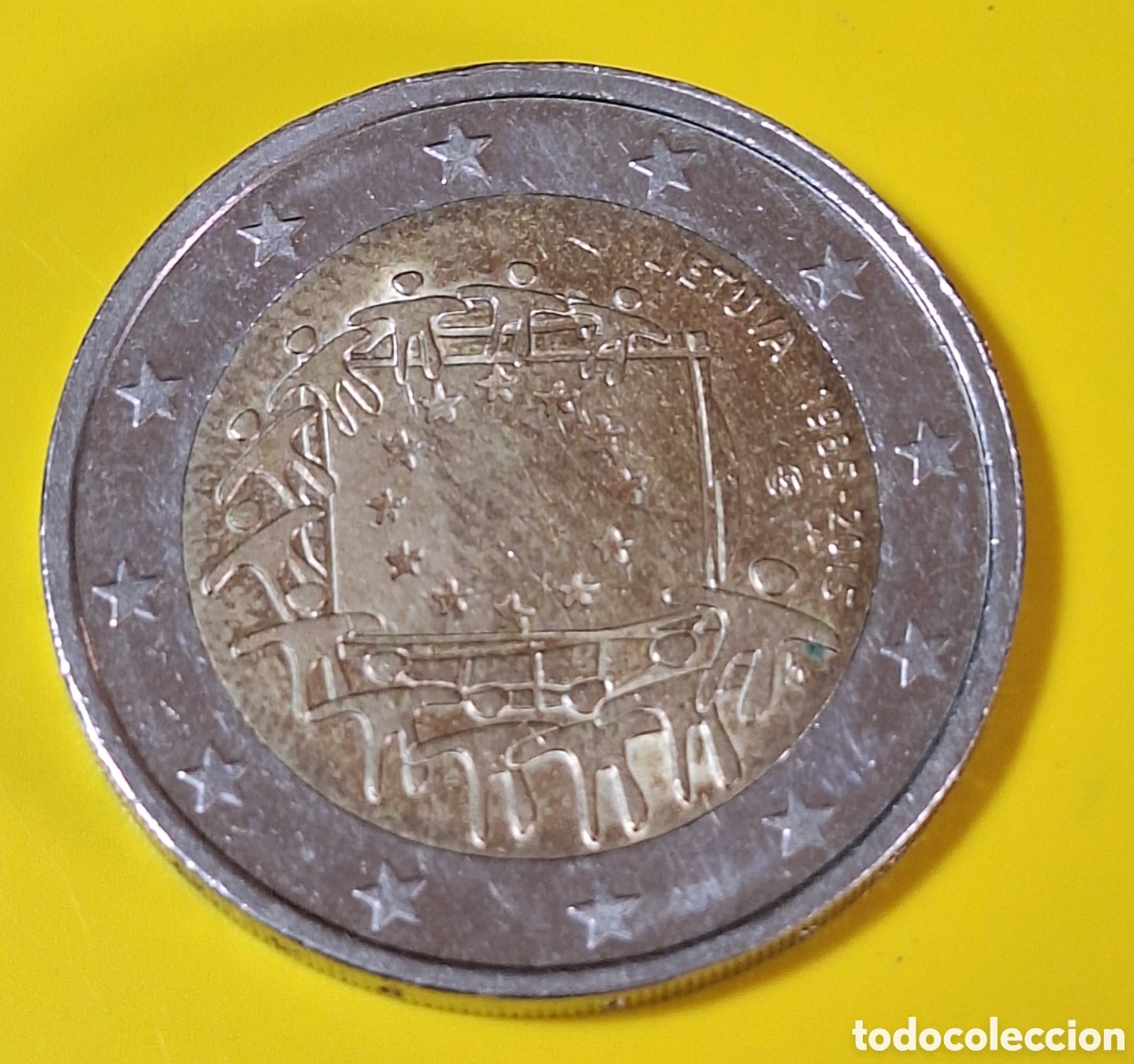 Monedas antiguas de Europa: LITUANAIA - 2 EUROS COMMEMORATIVOS HOMENAJE A LA BANDERA 2015