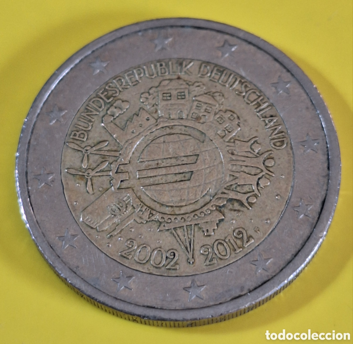 Monedas antiguas de Europa: ALEMANIA - 2 EUROS COMMEMORATIVA 2012 - 10 A&Ntilde;OS DEL EURO - CECA &rdquo; F &rdquo;