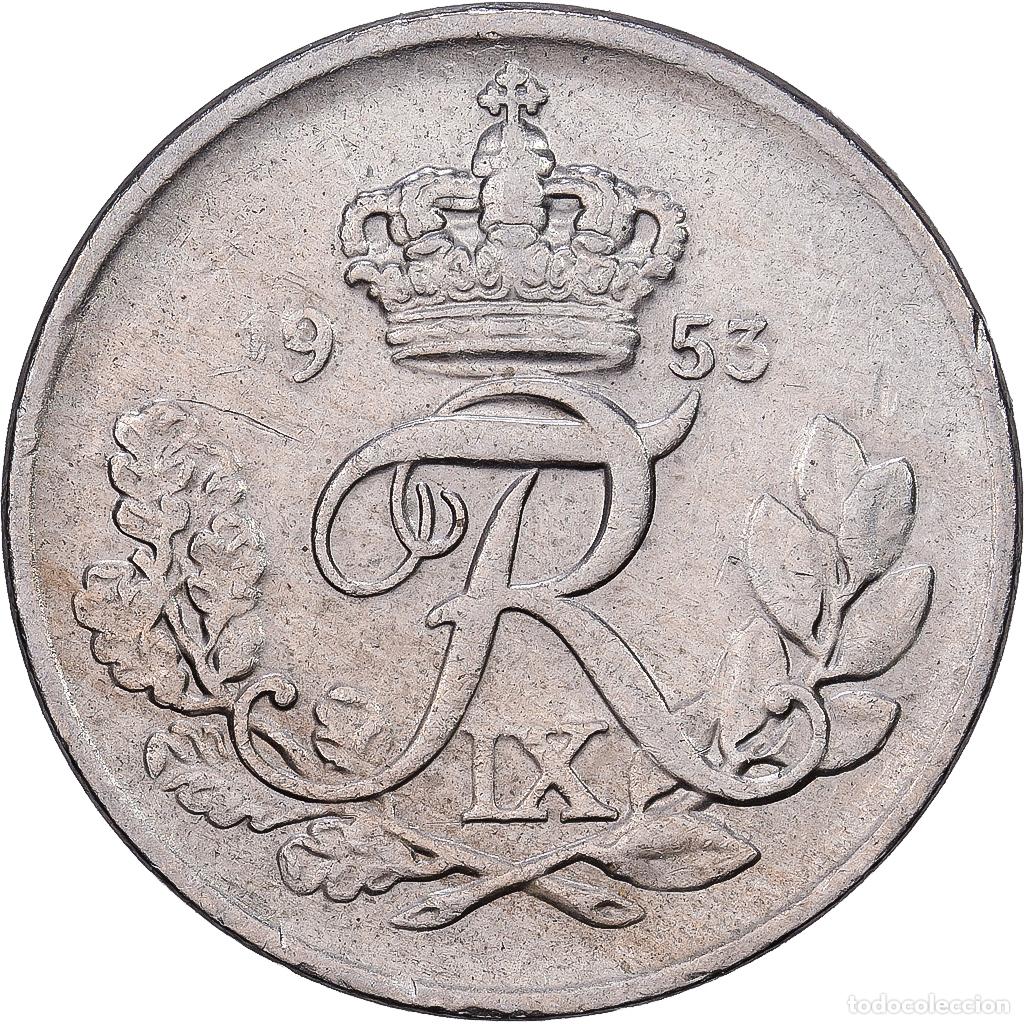 Monedas antiguas de Europa: [#1513488] Dinamarca, Frederik IX, 10 &Ouml;re, 1953, Copenhagen, Cobre - n&iacute;quel, BC+