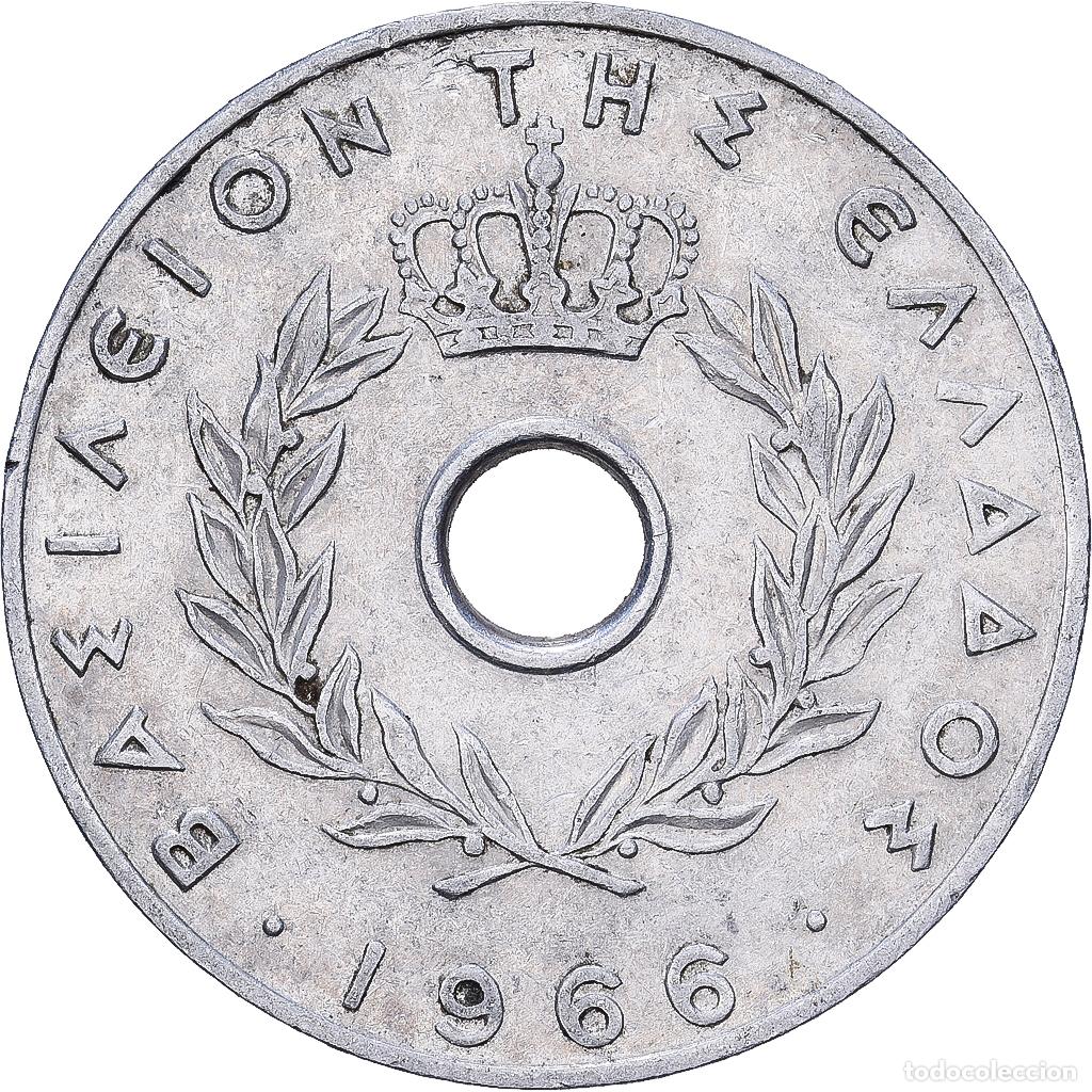Monedas antiguas de Europa: [#1513494] Grecia, 20 Lepta, 1966, Aluminio, BC+, KM:79