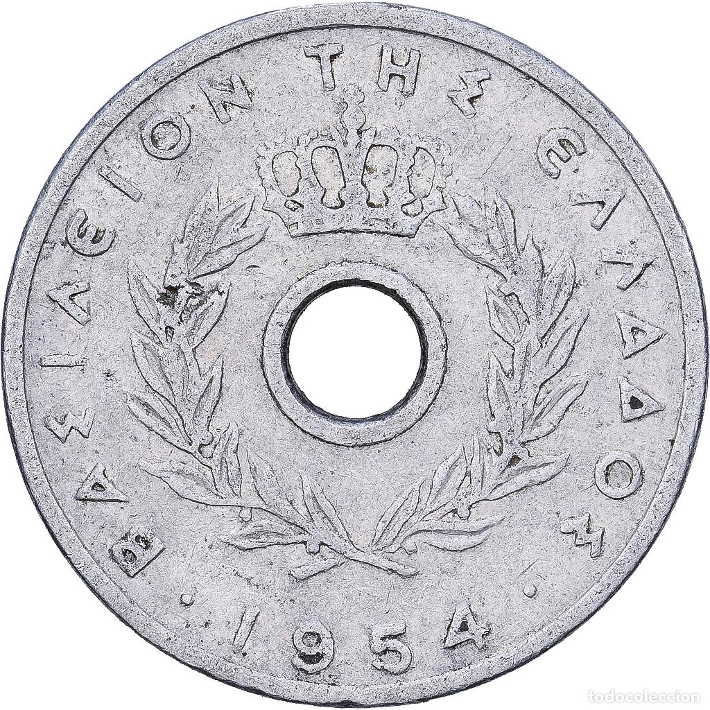 Monedas antiguas de Europa: [#1513495] Grecia, 10 Lepta, 1954, Aluminio, BC+, KM:78