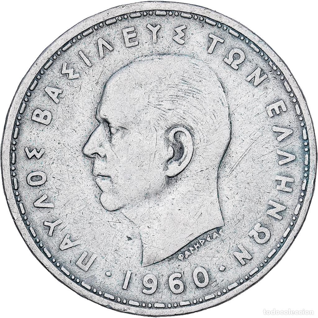 Monedas antiguas de Europa: [#1513490] Grecia, Pavel I, 20 Drachmai, 1960, Plata, BC+, KM:85