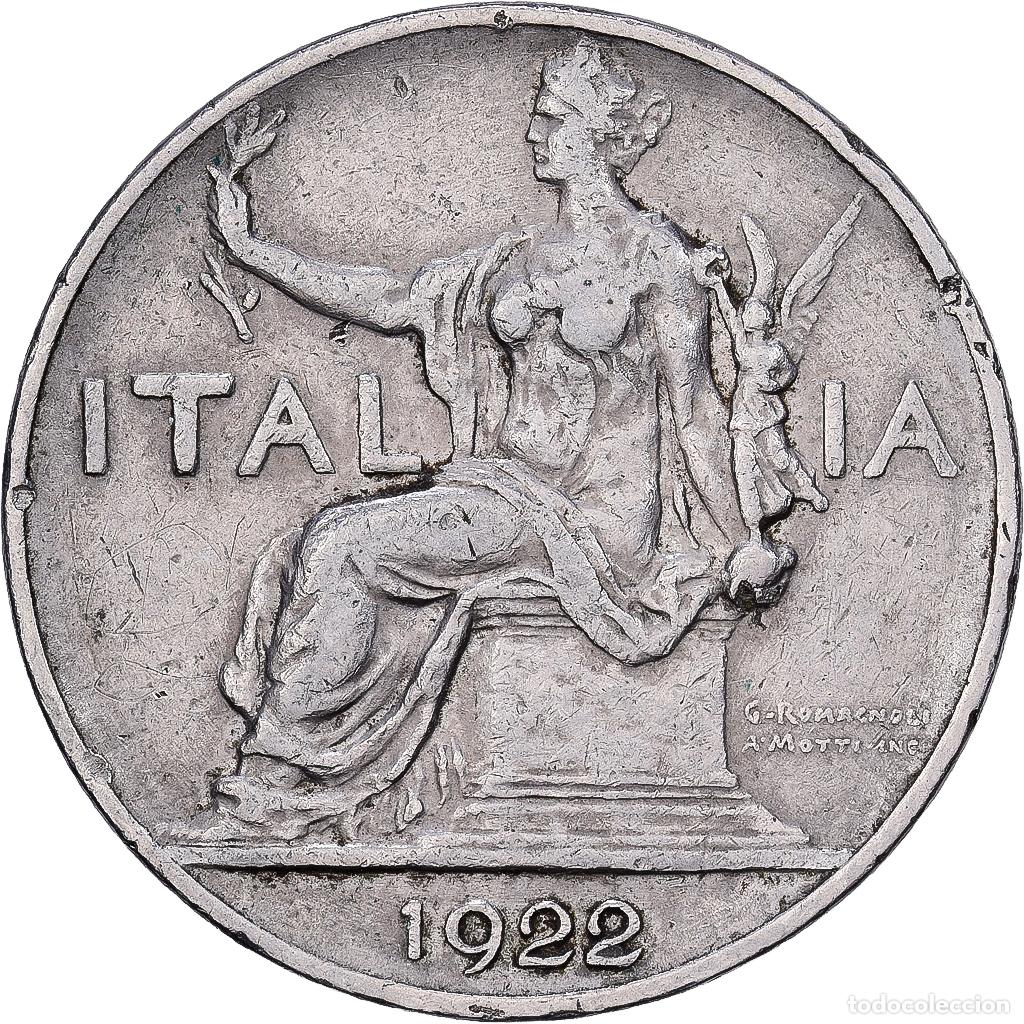 Monedas antiguas de Europa: [#1513511] Italia, Vittorio Emanuele III, Lira, 1922, Rome, N&iacute;quel, MBC, KM:62