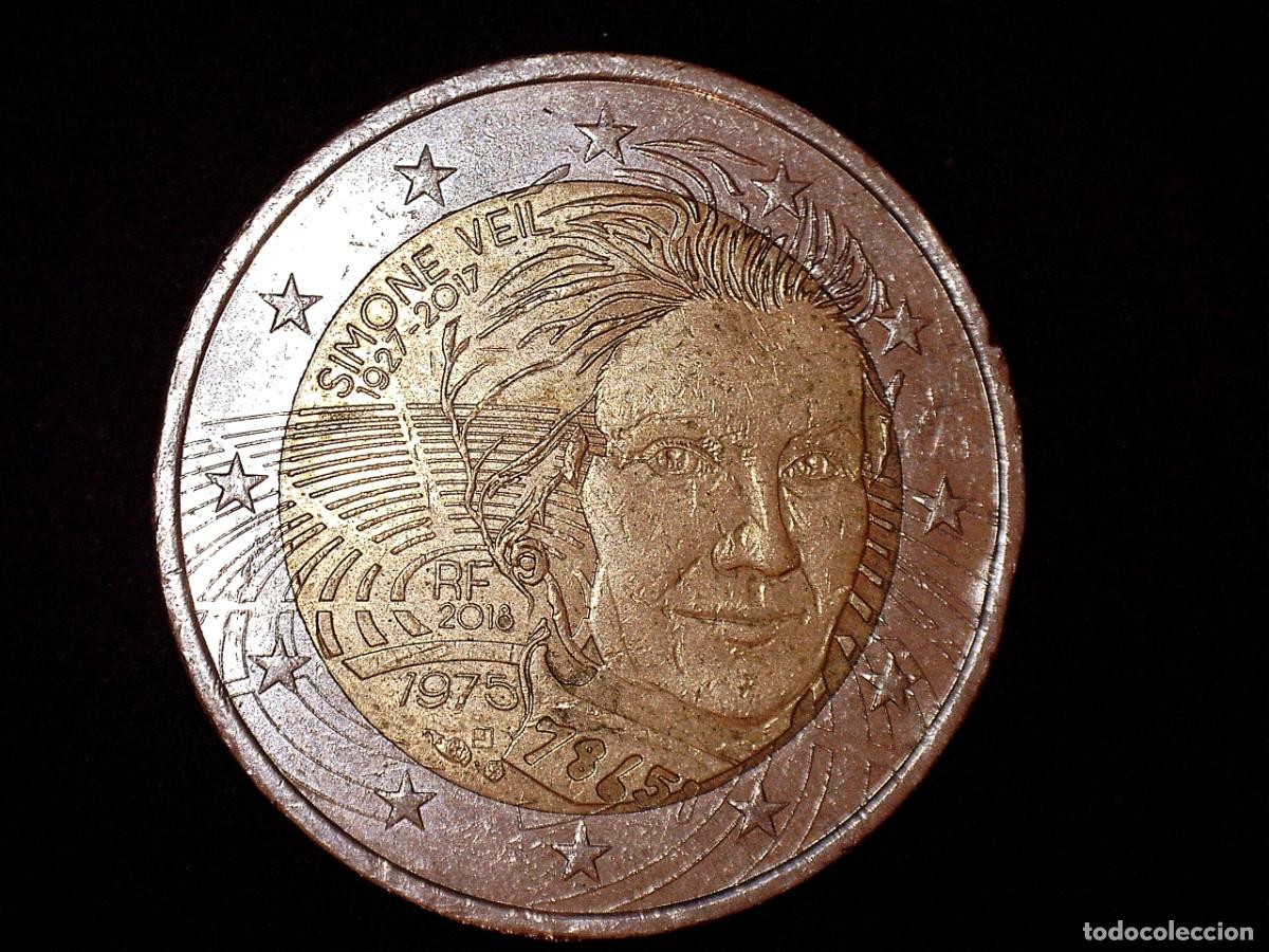 Monedas antiguas de Europa: 2 EUROS COMMEMORATIVOS FRANCIA 2018 SIMONE VEIL CIRCULADA MONEDAS USADAS MONEDA COMMEMORATIVA