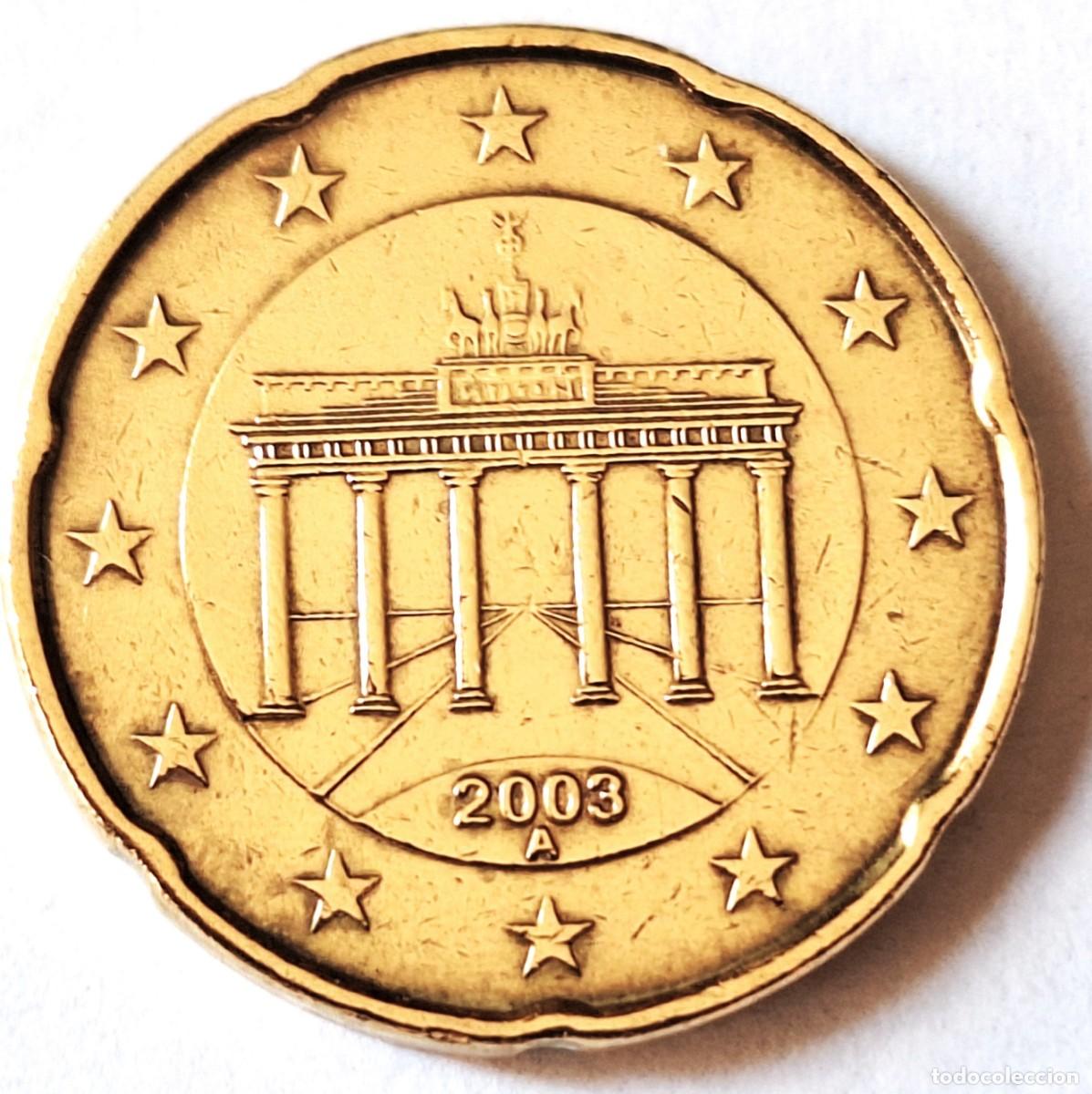 Monedas antiguas de Europa: ALEMANIA - MONEDA DE 20 CENTIMOS DE EURO DEL A&Ntilde;O 2003 CECA &rdquo; A &rdquo; - BIEN CONSERVADA